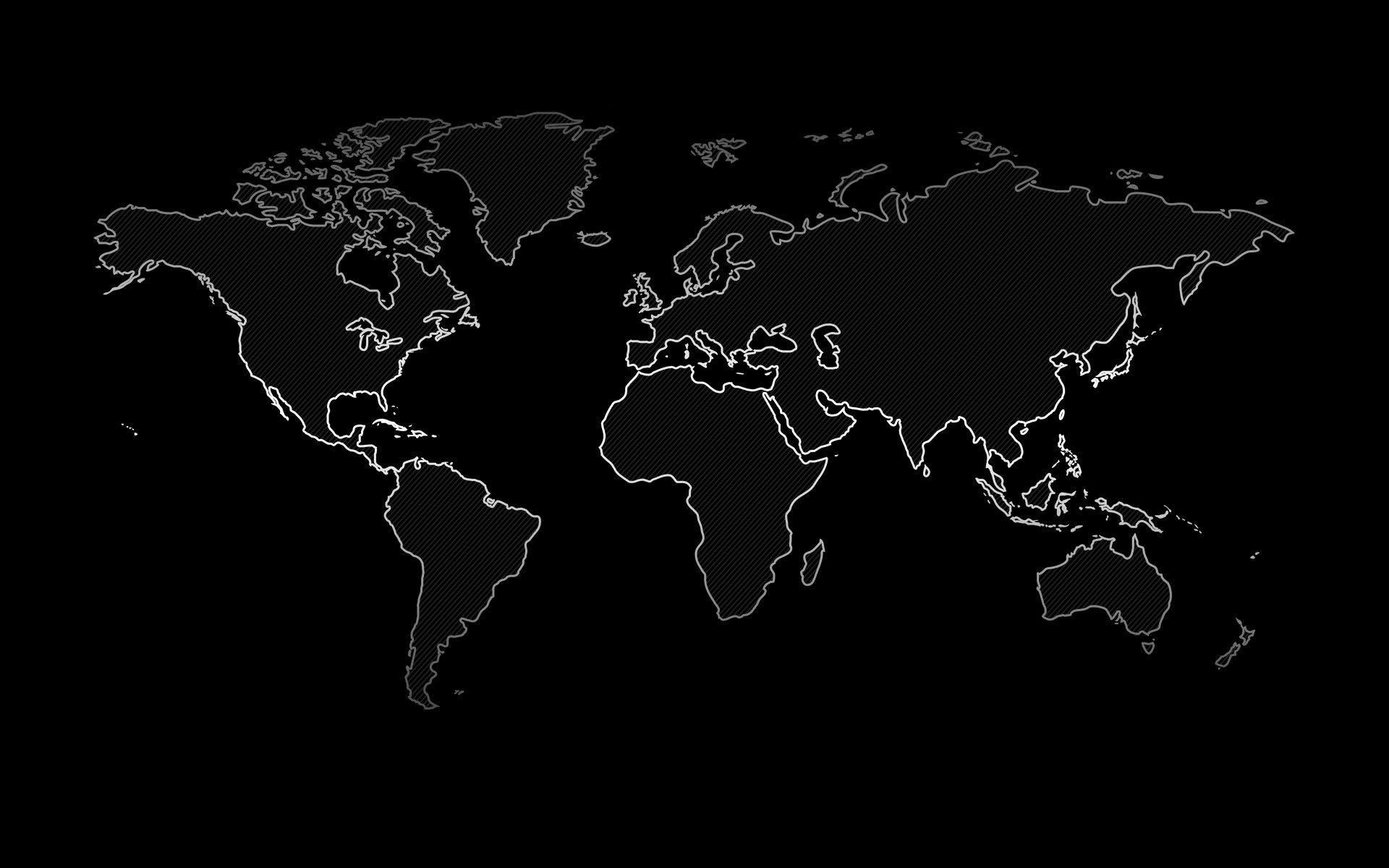 Mapa Mundi Negro Mapa Images
