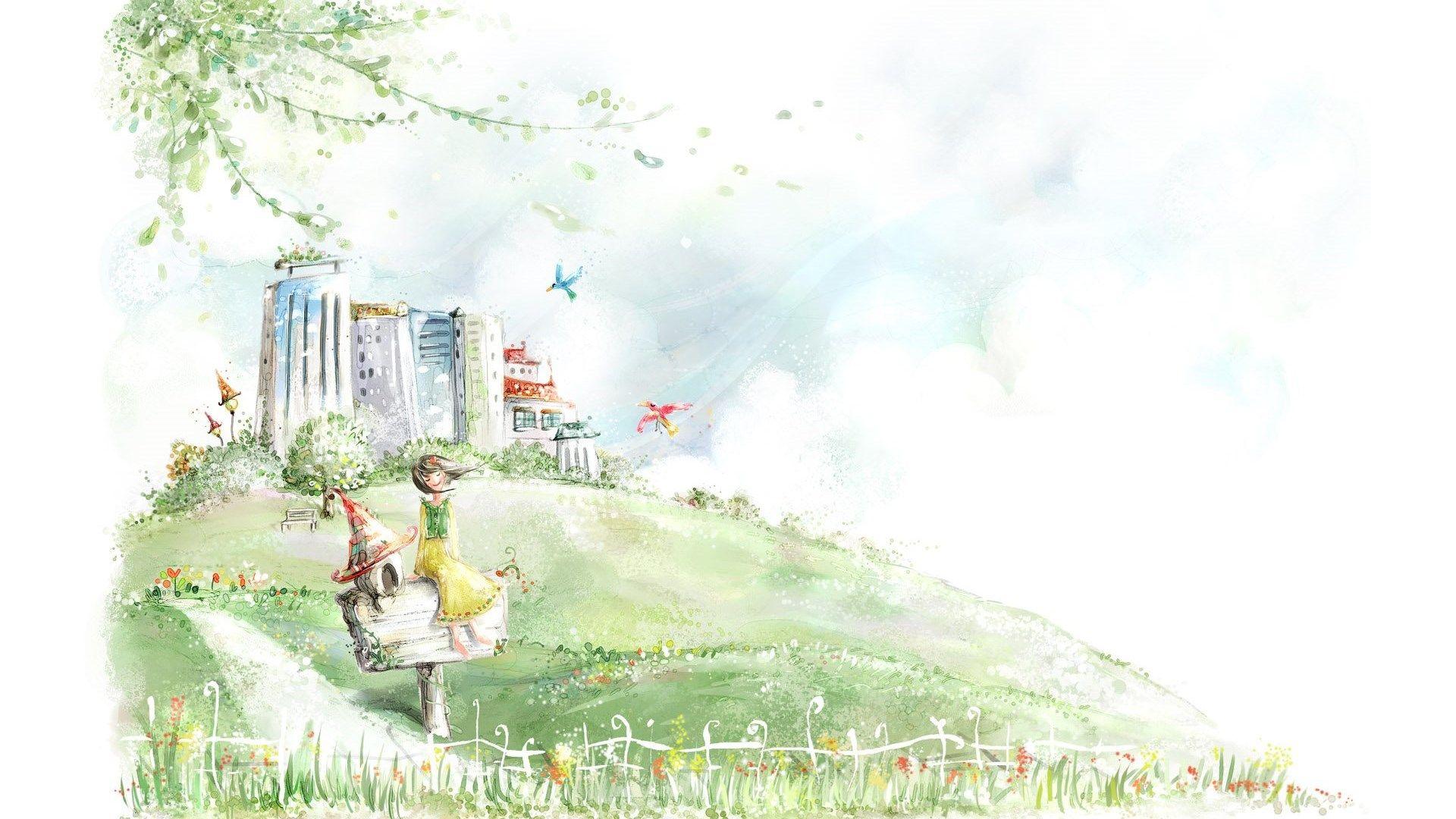 1920x1080 Fairy Tale Art Paint < Vector < Gallery < Desktop Wallpaper Desktop Background