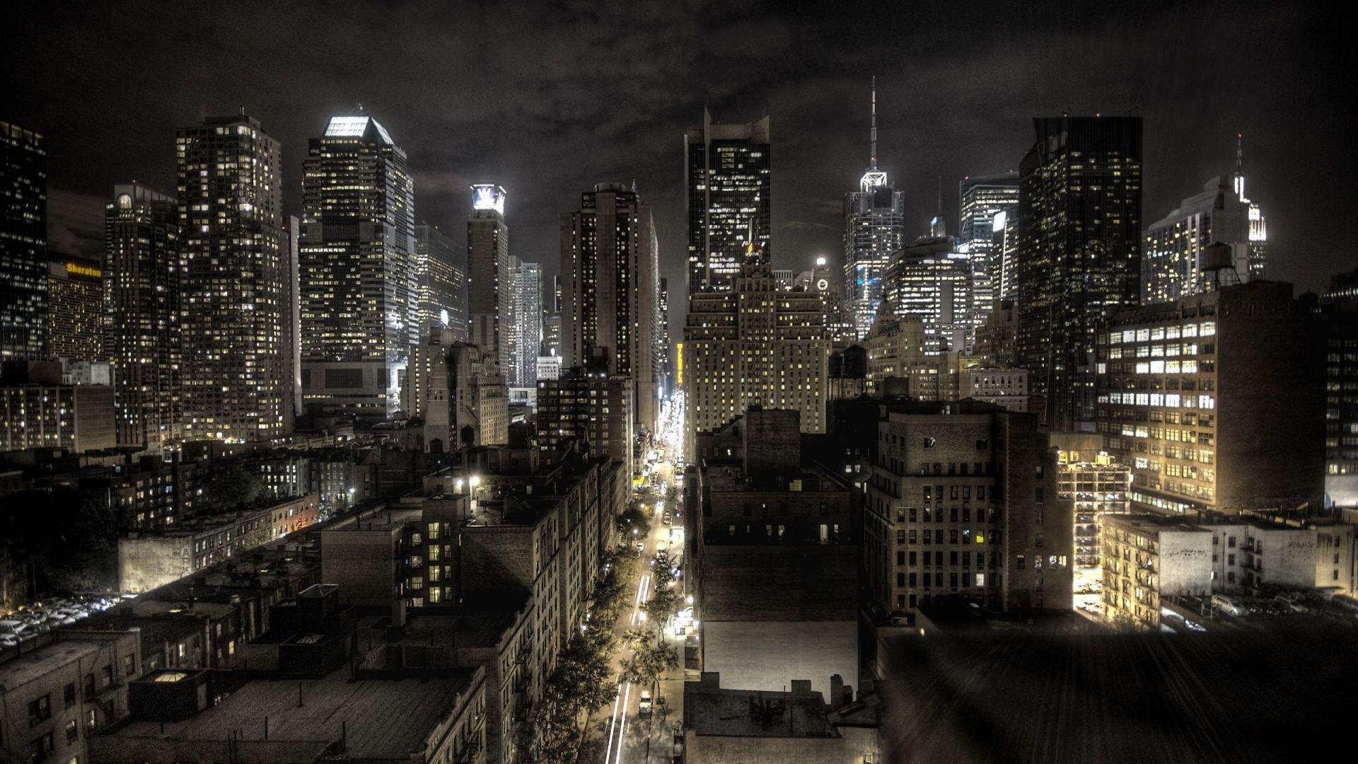 1920x1080 United States Of America Night Top View HD Wallpaper New York City