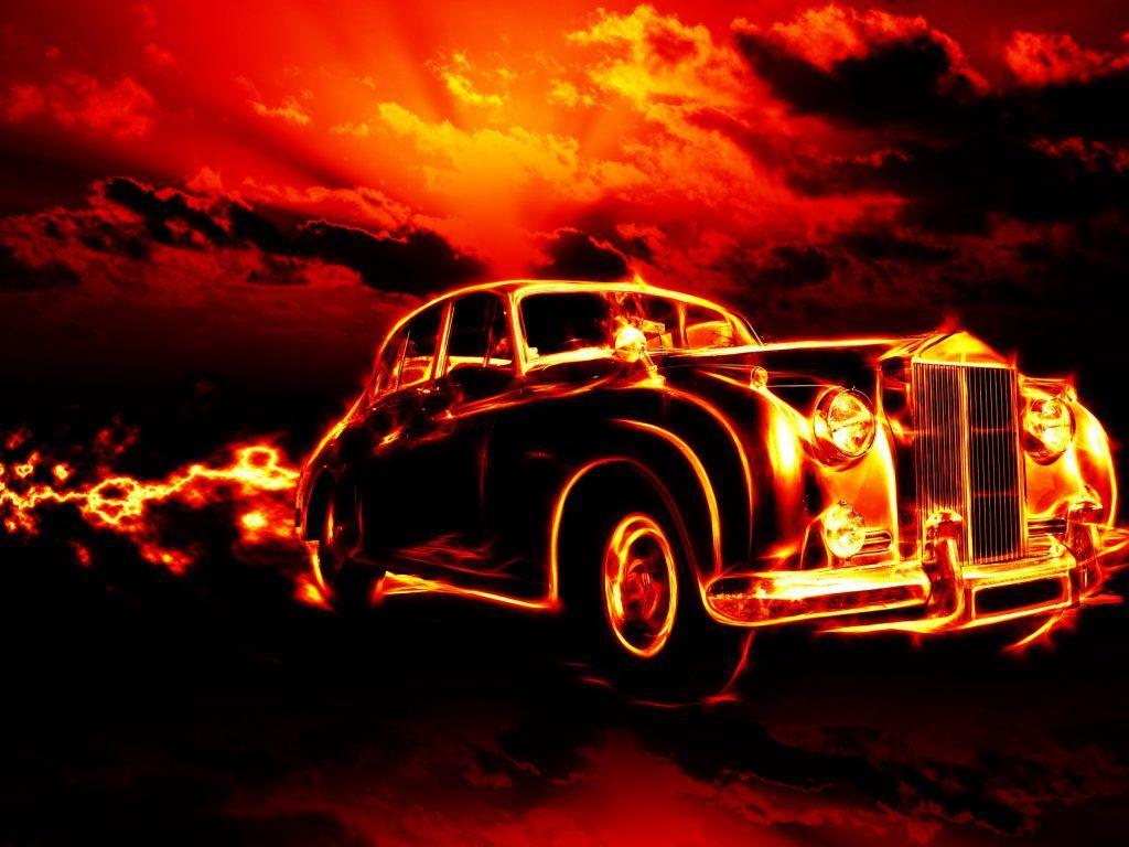 1024x768 Fire Classic Car HD Wallpaper For Deskx1800 :