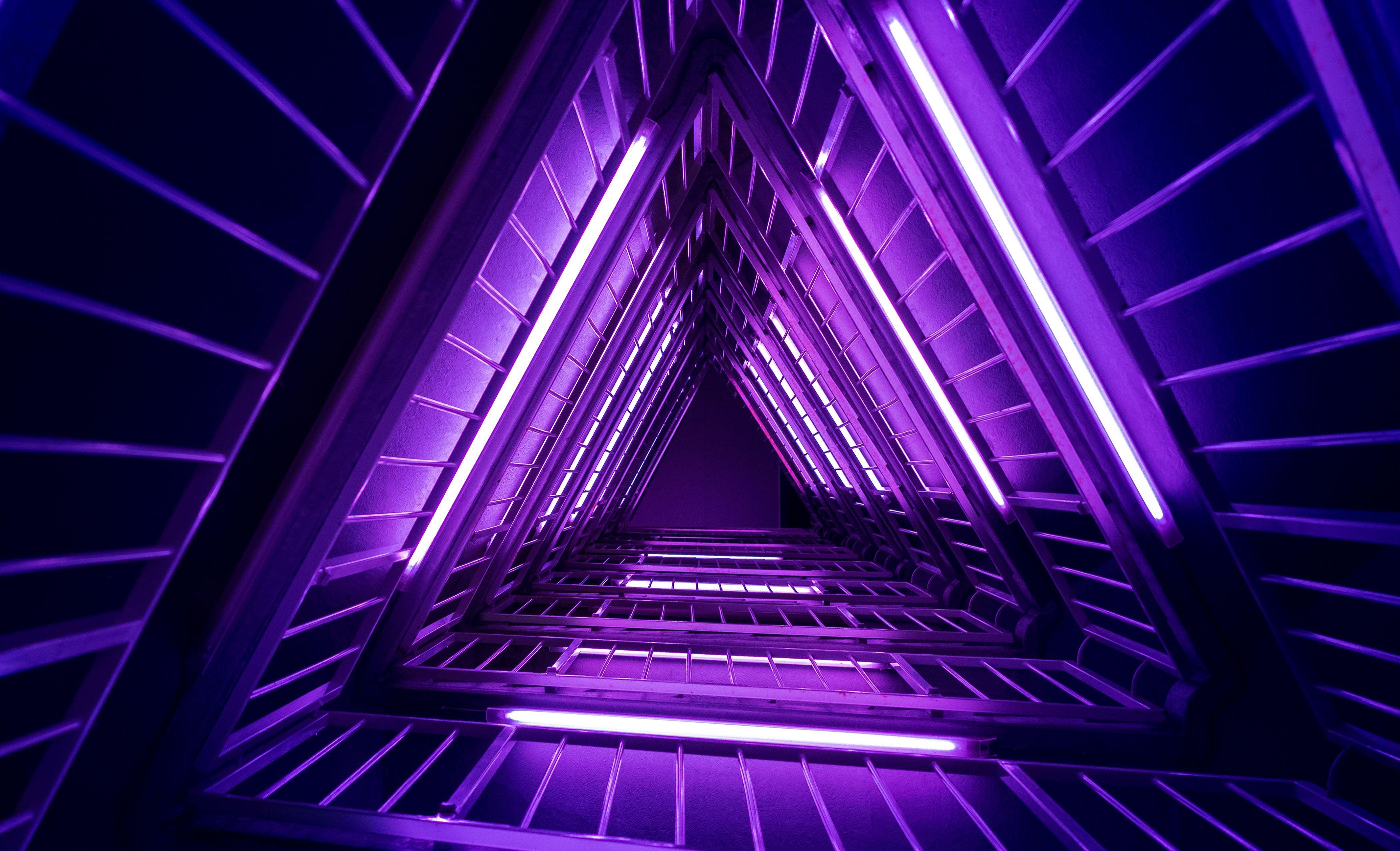 4200x2552 Neon Triangle Wallpaper