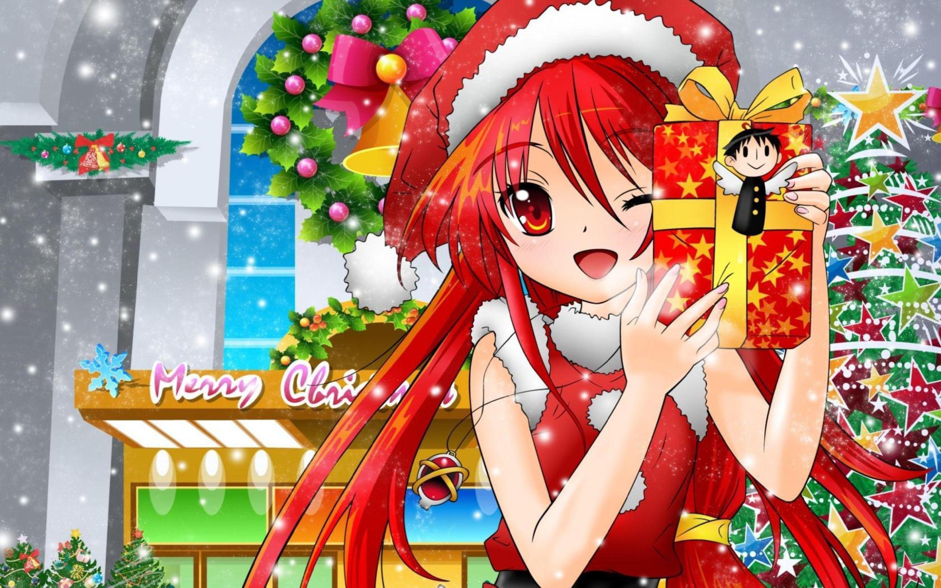 3840x2400 Anime Shakugan No Shana Tree Stars Gifts New Year Mood Holiday 28375 3840x2400 Definition Wallpaper. Anime christmas, Cool anime wallpaper, Christmas girl