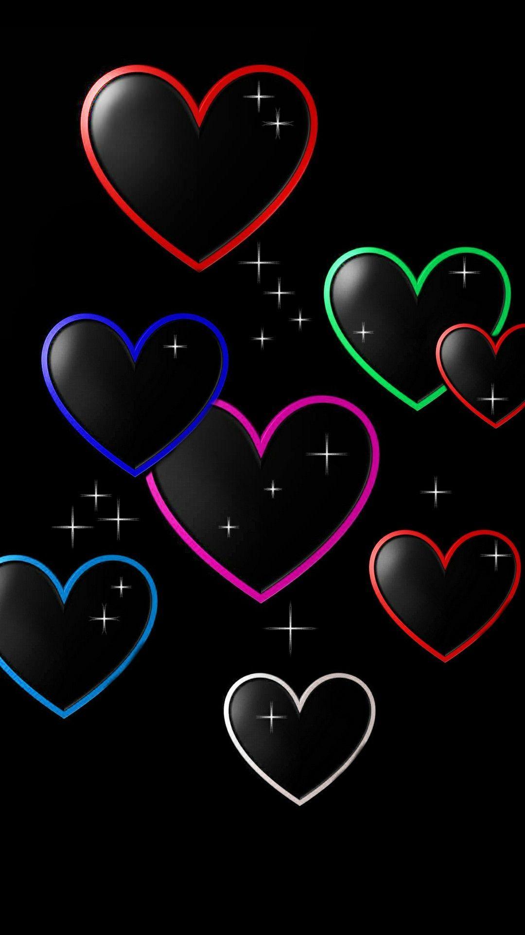 1080x1920 Beautiful Colorful Heart Wallpaper