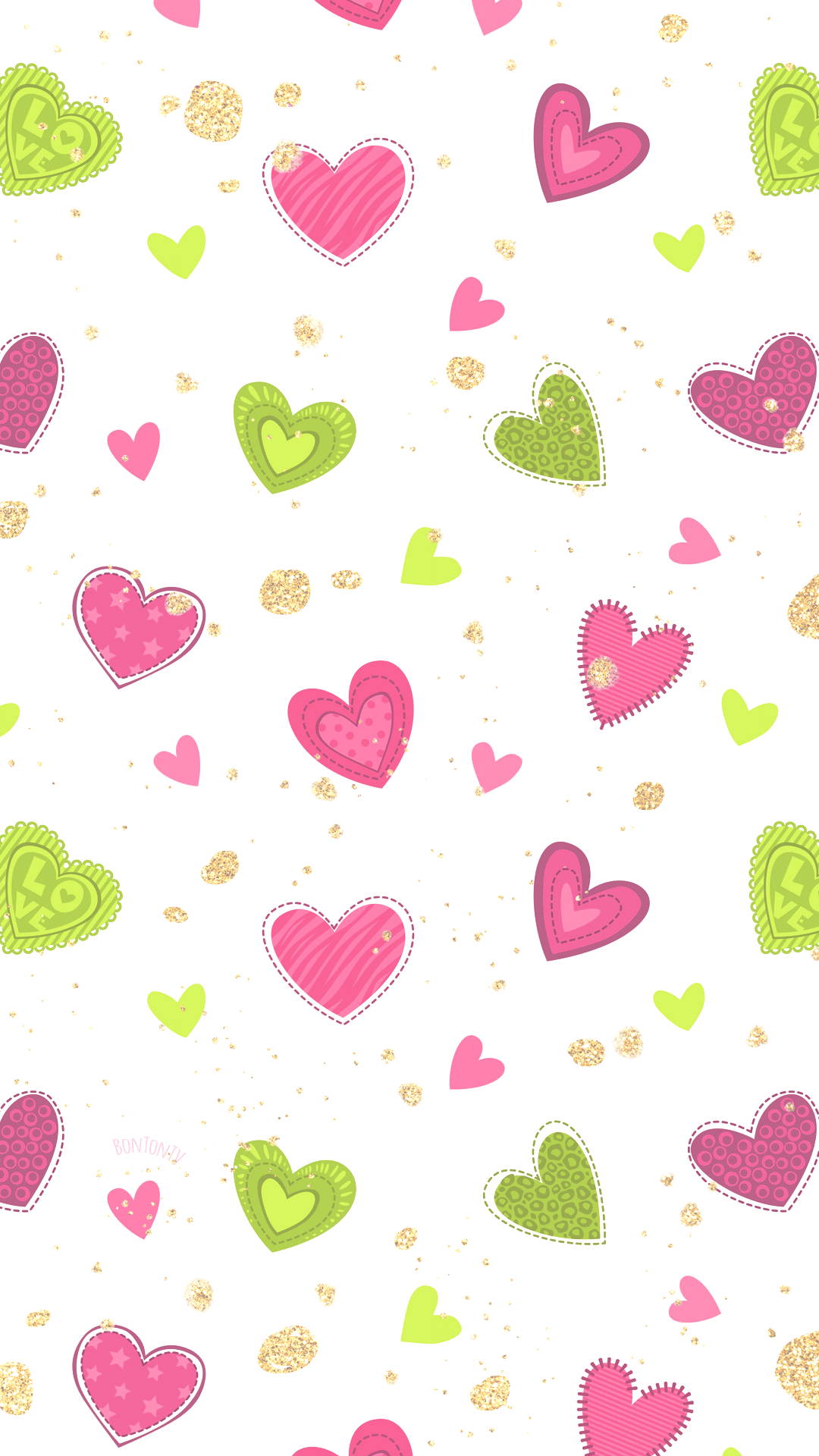 1080x1920 Phone Wallpaper HD Hearts Gold BonTon TV Background 1080x1920 wallpaper iPhone, smartpho. iPhone wallpaper, Phone wallpaper, Gold wallpaper iphone
