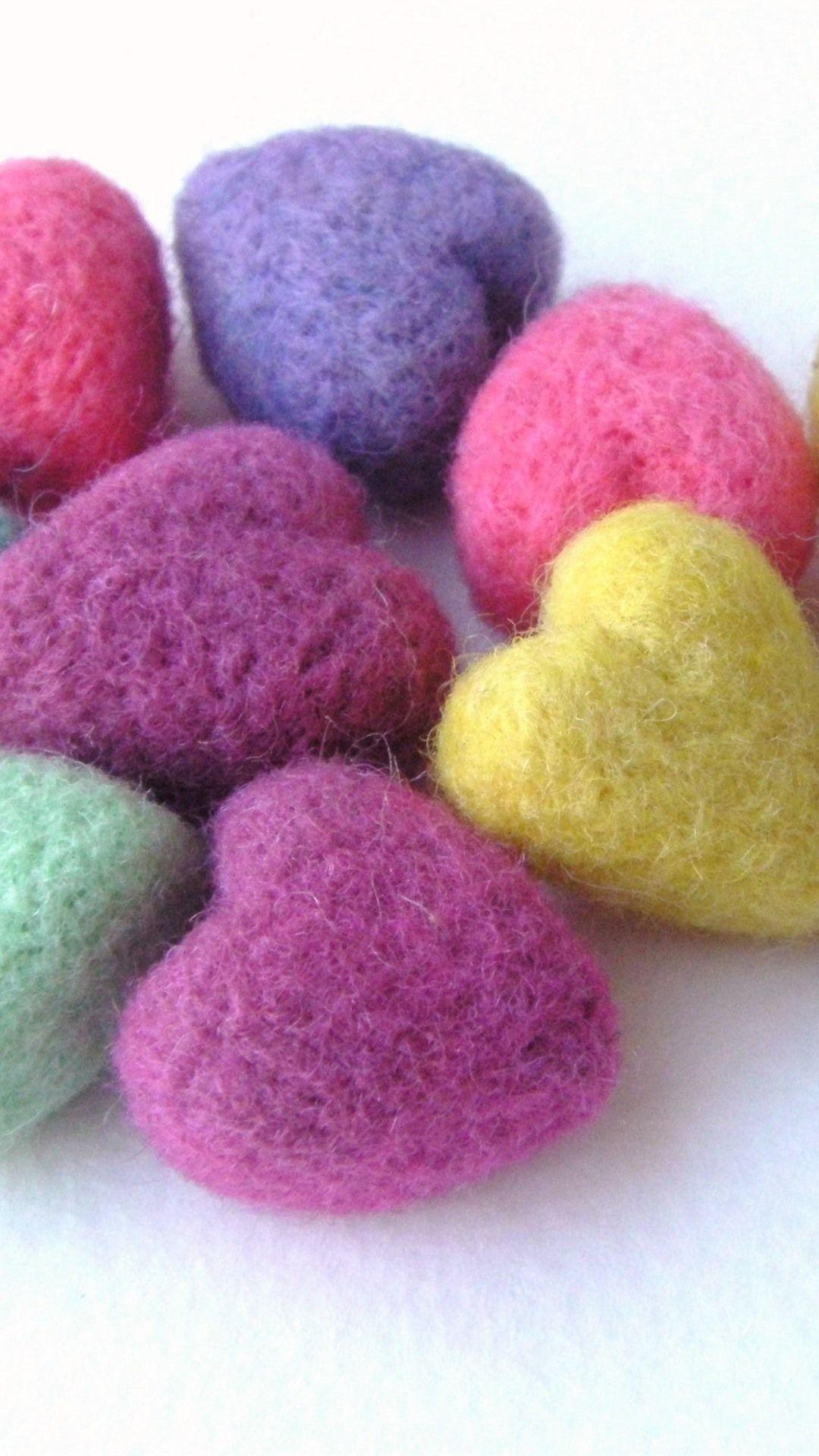 1080x1920 Colorful Wool Love Hearts 1125x2436 IPhone 11 Pro XS X Wallpaper, Background, Picture, Image