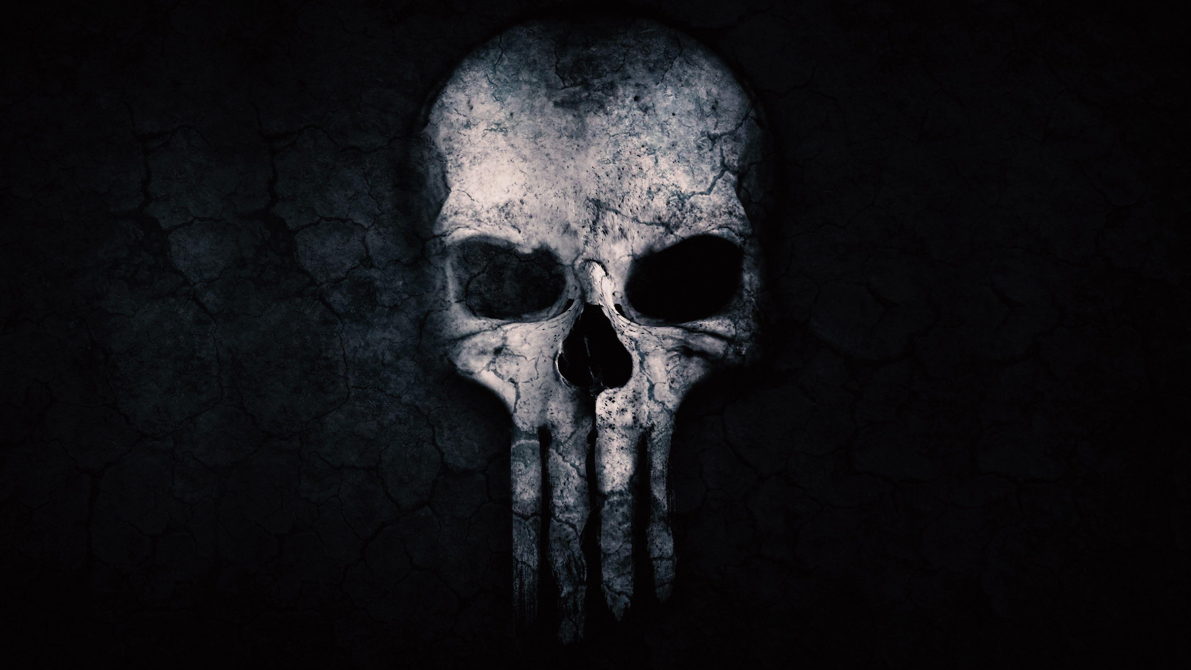 3840x2160 Red Deer Skull Wallpaper