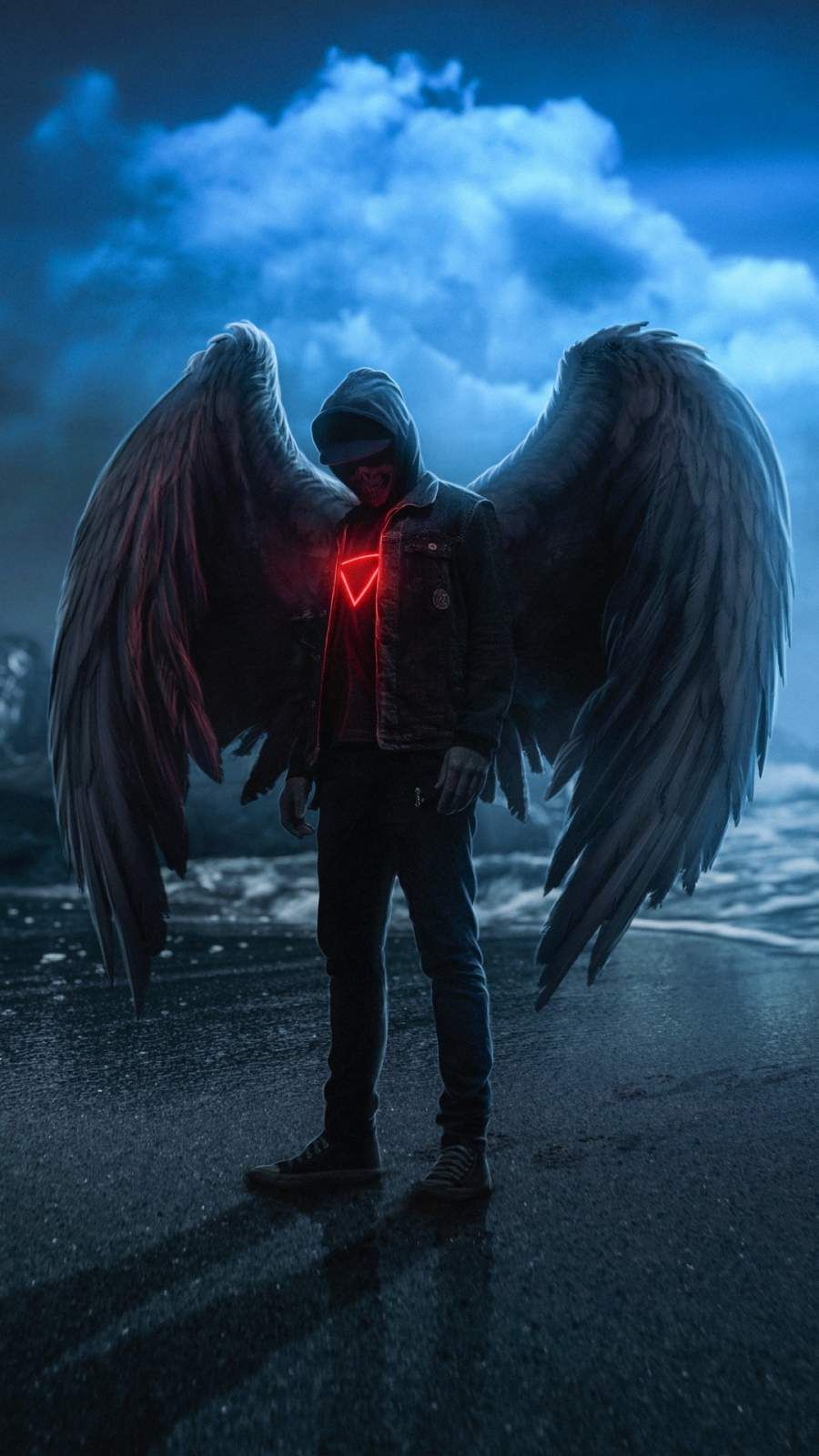900x1600 Skull Man with Wings iPhone Wallpaper. Pop art wallpaper, Superhero wallpaper, Angel wallpaper
