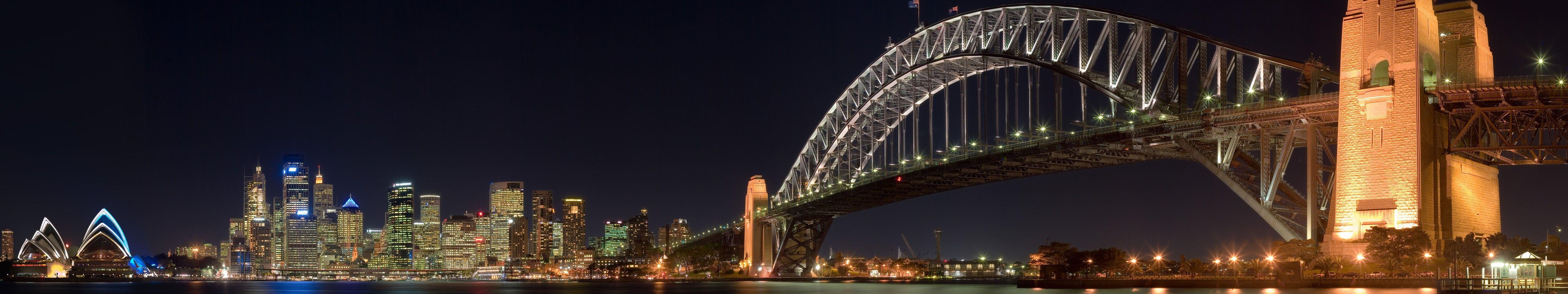 5760x1080 Sydney Harbour Bridge HD wallpaper, Background