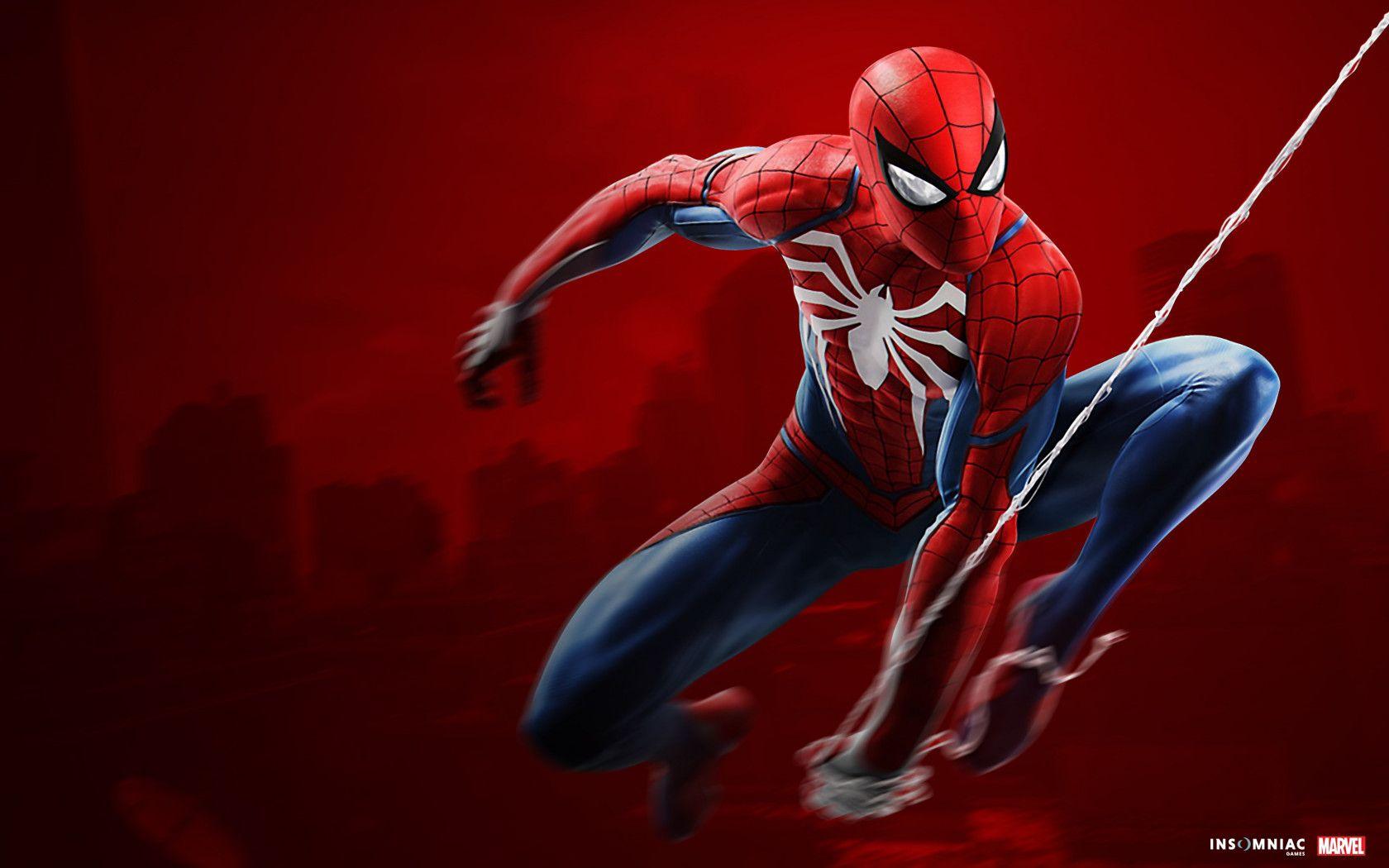 1680x1050 Download wallpaper: Spider Man game on PS4 1680x1050