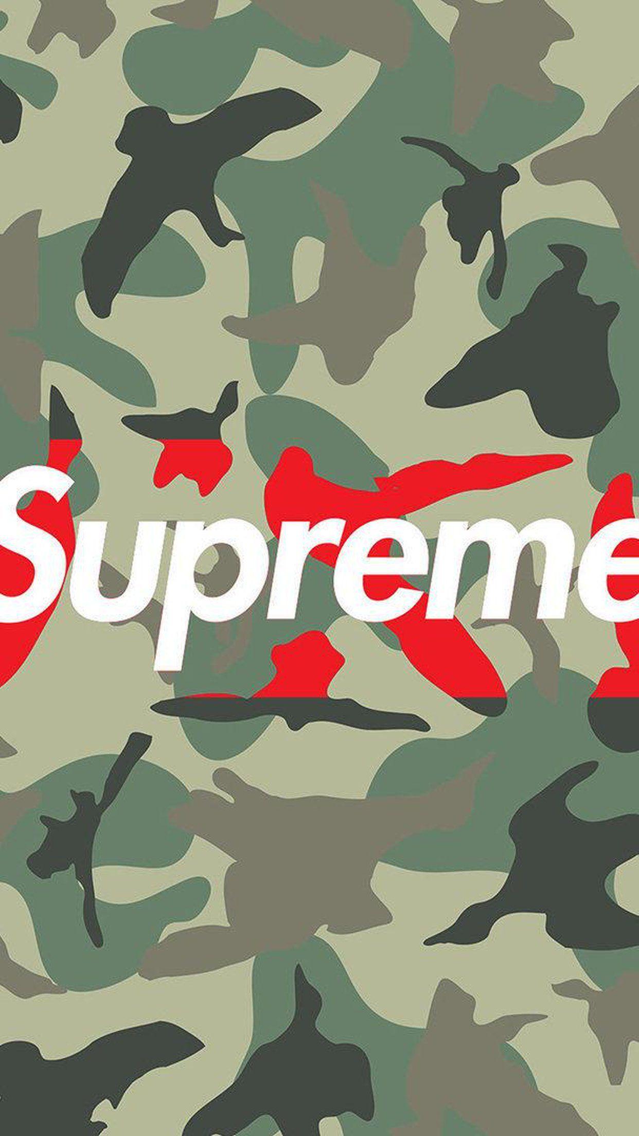 1242x2208 iPhone 8 Plus, iPhone 6s Plus Supreme Camo Wallpaper 8 Plus Supreme HD Wallpaper