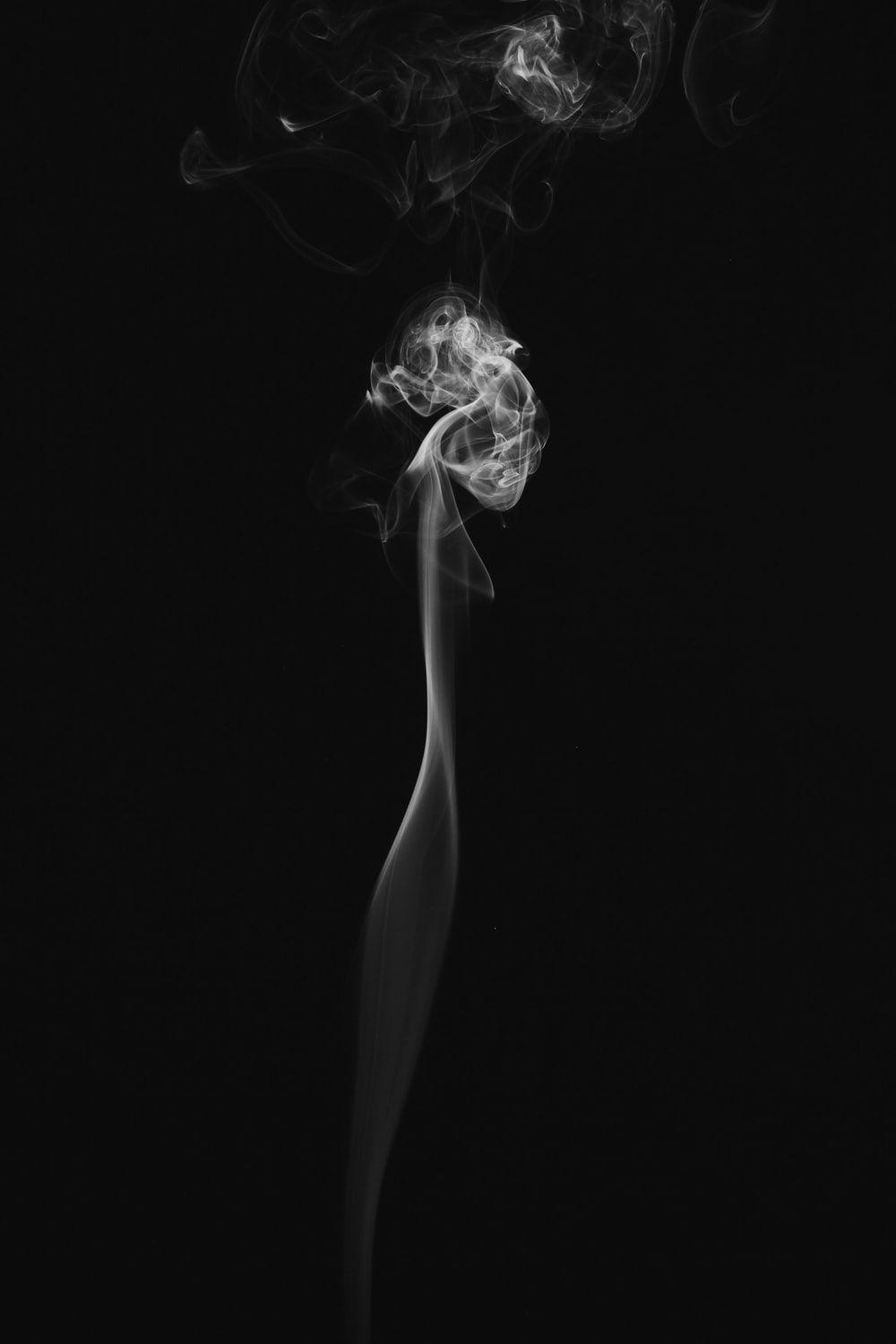 1000x1500 white smoke with black background photo