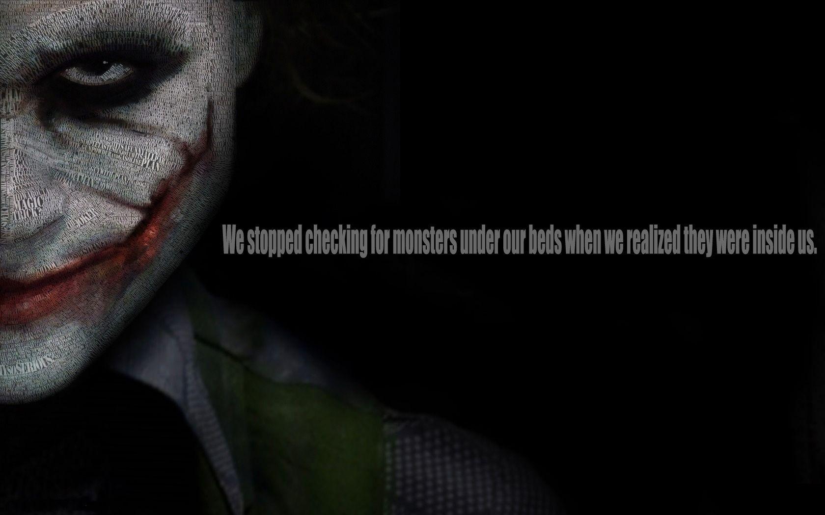 1680x1050 Bedmonsters!. Joker quotes, Batman quotes, Joker