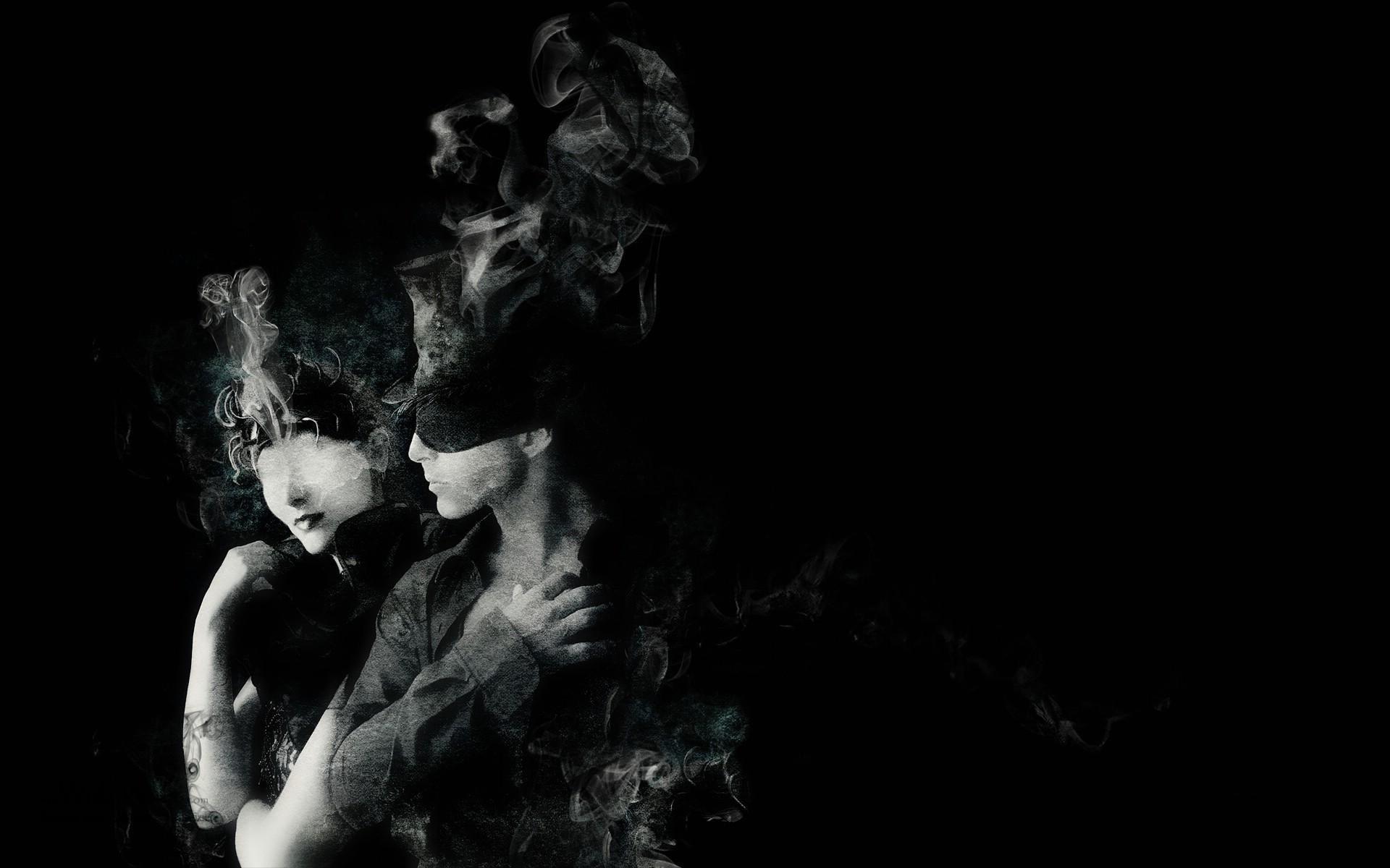 1920x1200 Black Wallpaper Smoke