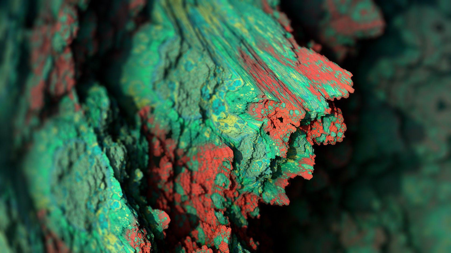 1920x1080 Procedural Minerals Mineral Abstract Depth Of Field CGi Artwork Digital Art Wallpaper:1920x1080