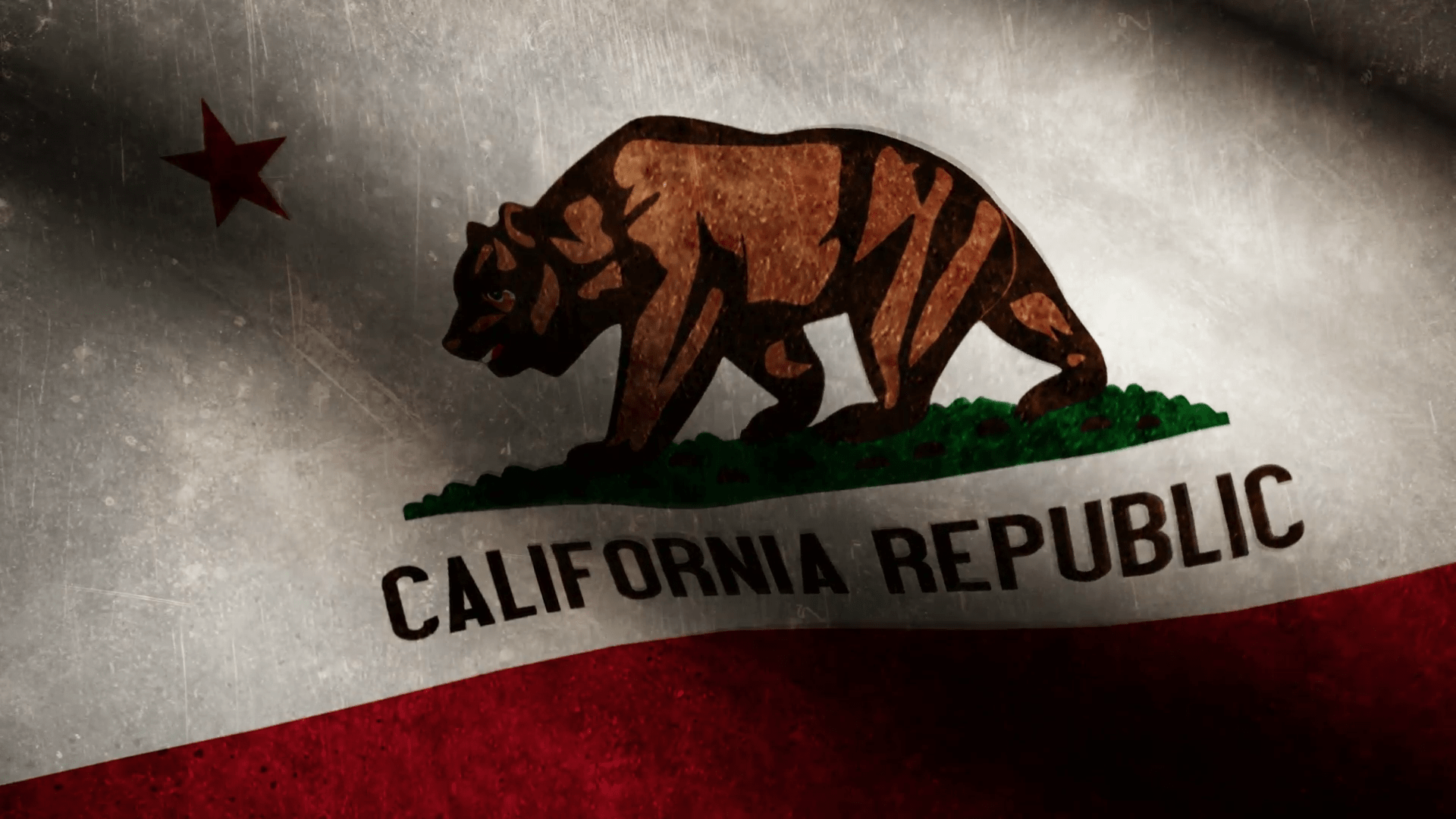 1920x1080 California State Flag Loop With Grunge Texture Motion State Flag Wallpaper & Background Download