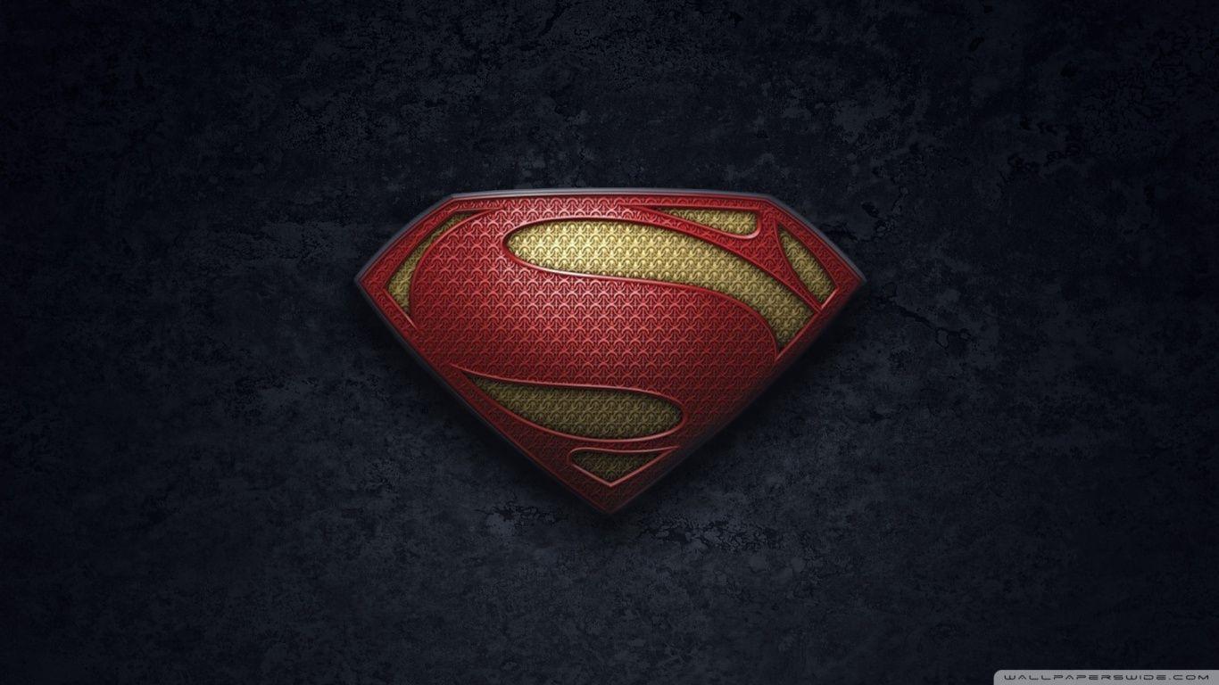 1366x768 Man of Steel Logo desktop PC and Mac wallpaper