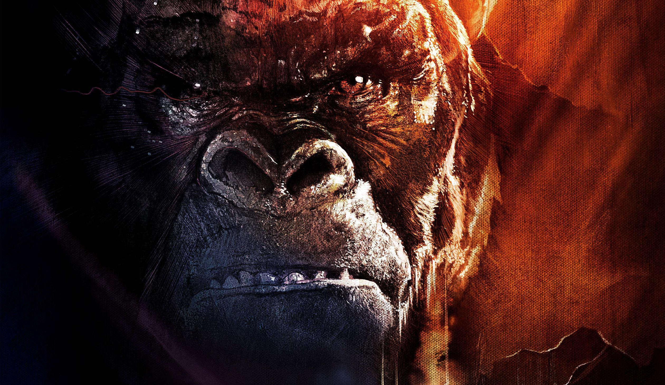 2520x1460 Kong Skull Island Mighty Kong Wallpaper, HD Movies 4K Wallpaper, Image, Photo and Background