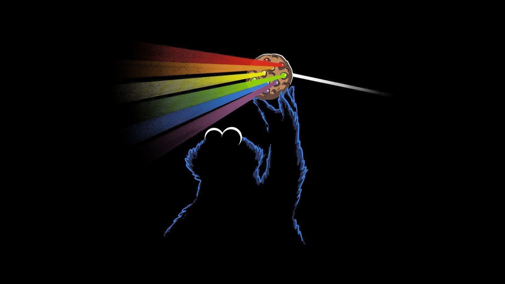 1632x918 Pink Floyd Dark Side Of Cookie Monster Funny Wallpaper Pics The post Pink Floyd Dark Side Of Cookie. Cookie monster wallpaper, Funny wallpaper, Monster cookies