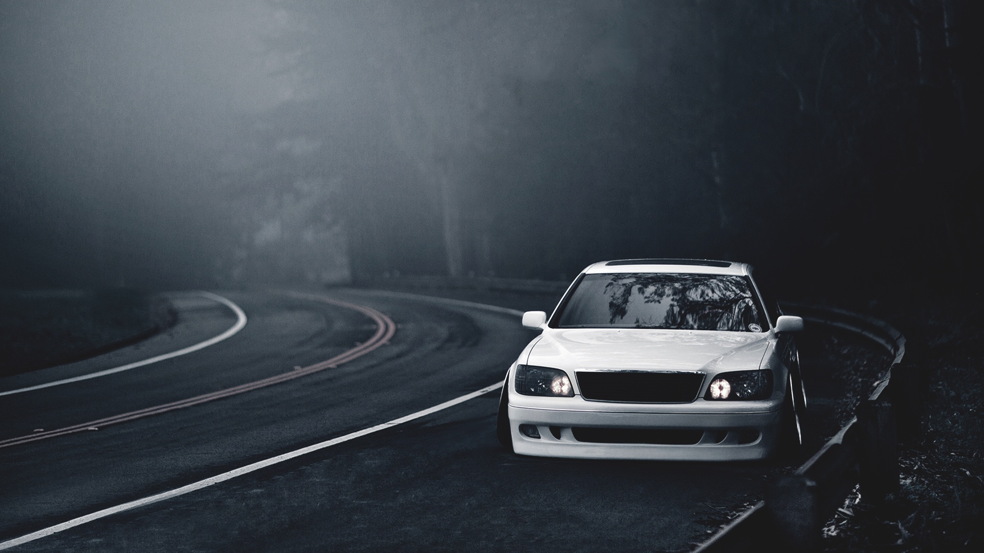 1920x1080 Wallpaper Lexus, forest, Lexus, road, ls400 for mobile and desktop, section машины, resolution 1920x1080