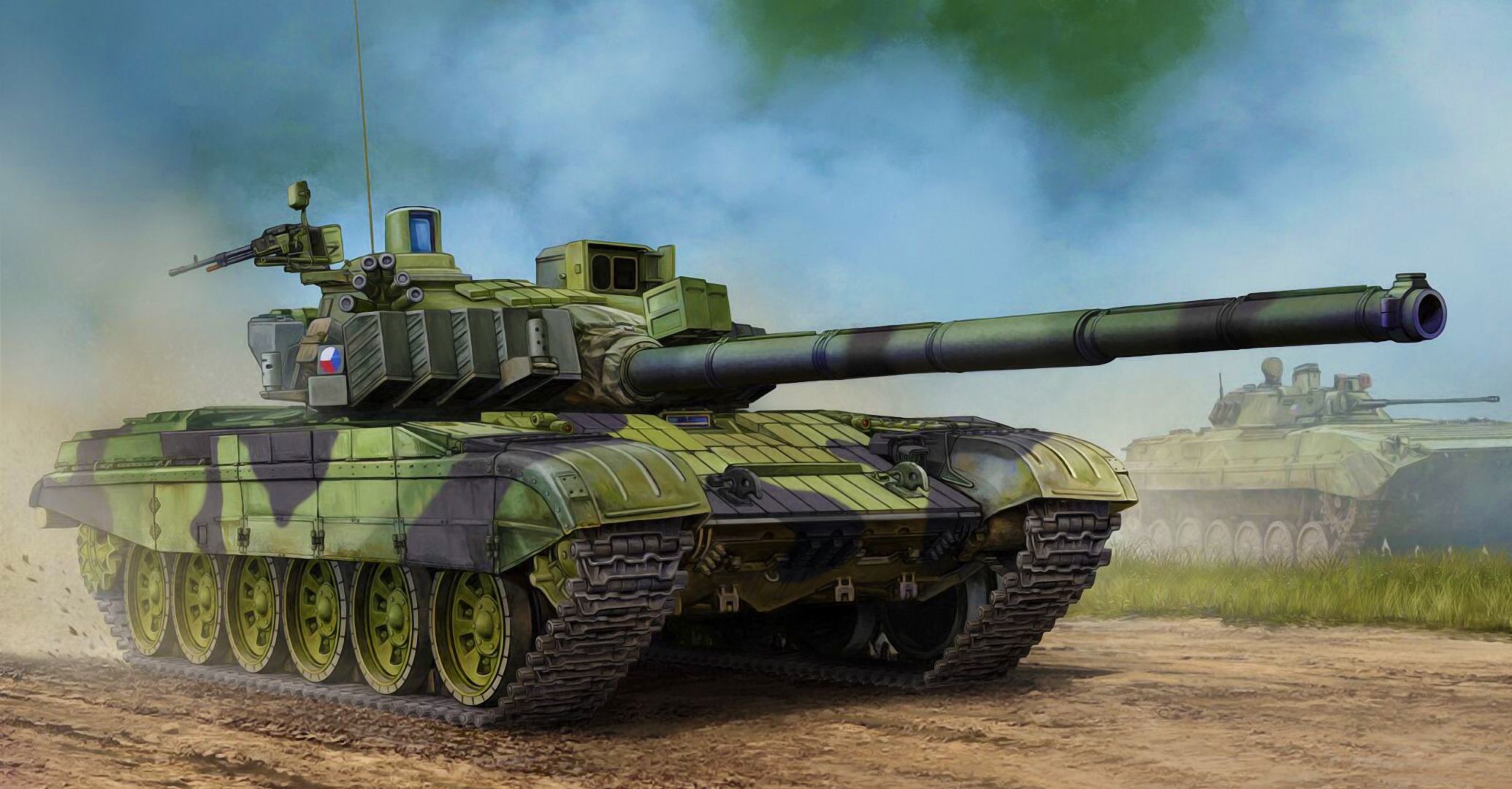2070x1080 T 72 Military Tank In Action