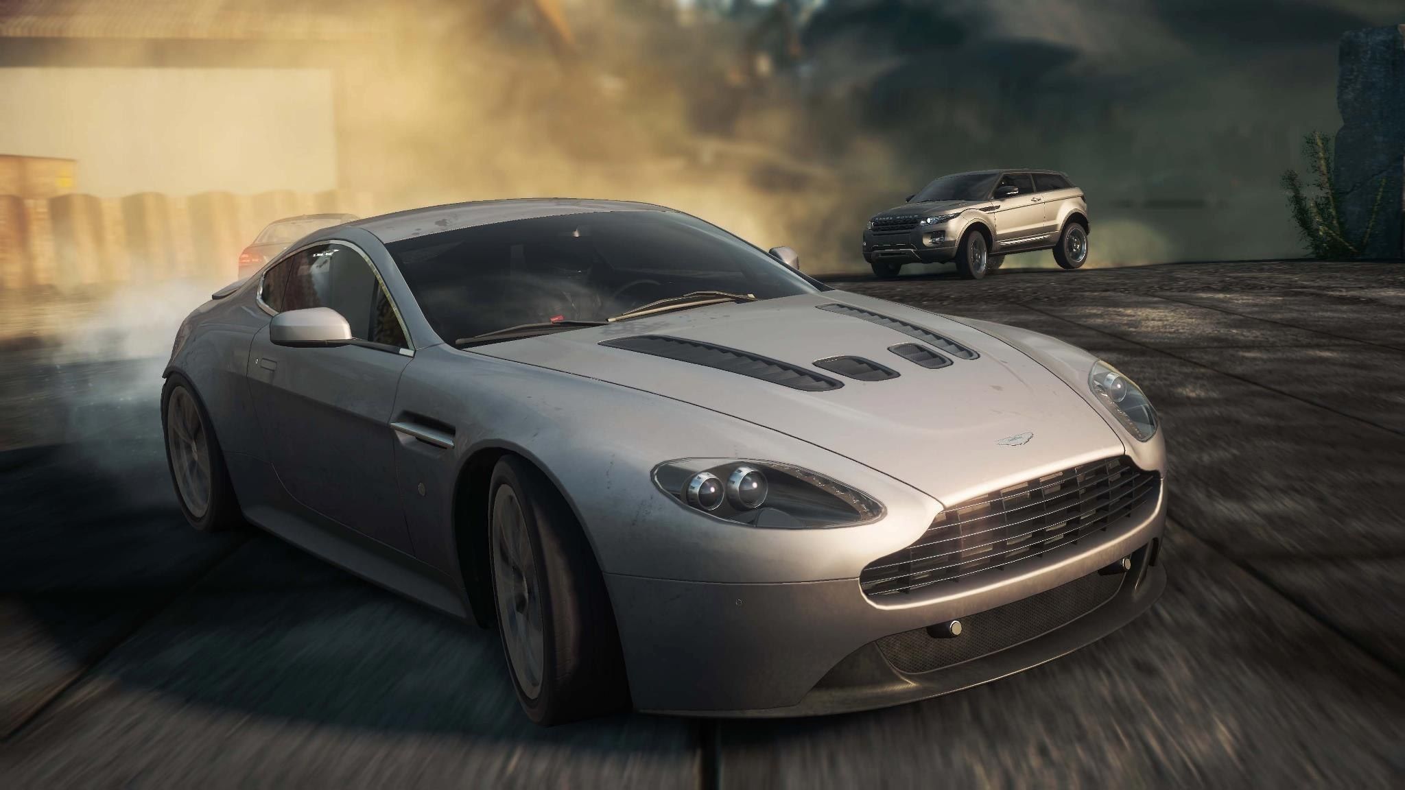 2048x1152 Wallpaper need for speed most wanted dust, race, Aston Martin, car, Range Rover for mobile and desktop, section игры, resolution 2048x1152