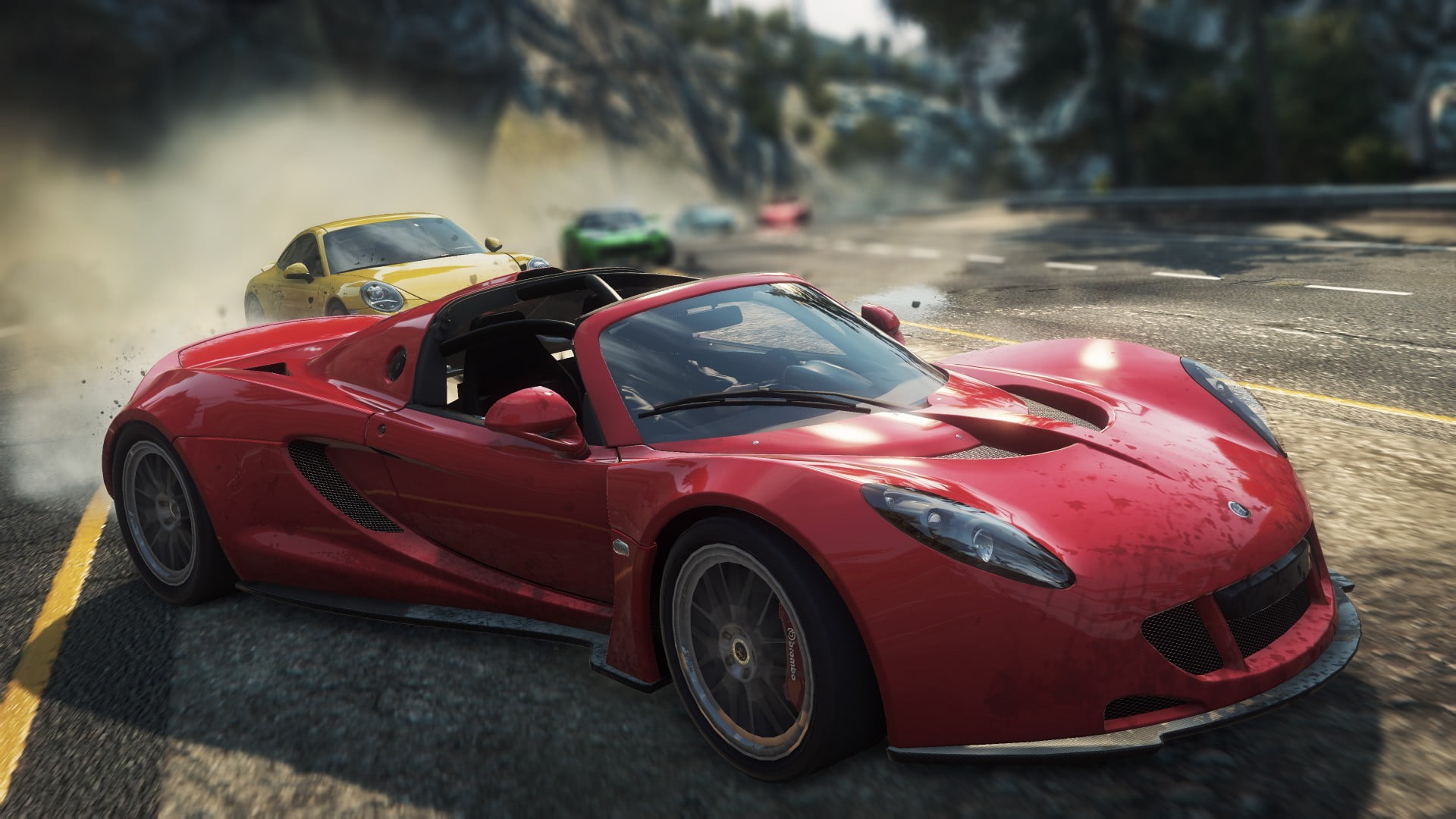 1920x1080 Red supercar digital wallpaper, Need for Speed, Need for Speed: Most Wanted (2012 video game), Hennessey Venom GT, video games HD wallpaper