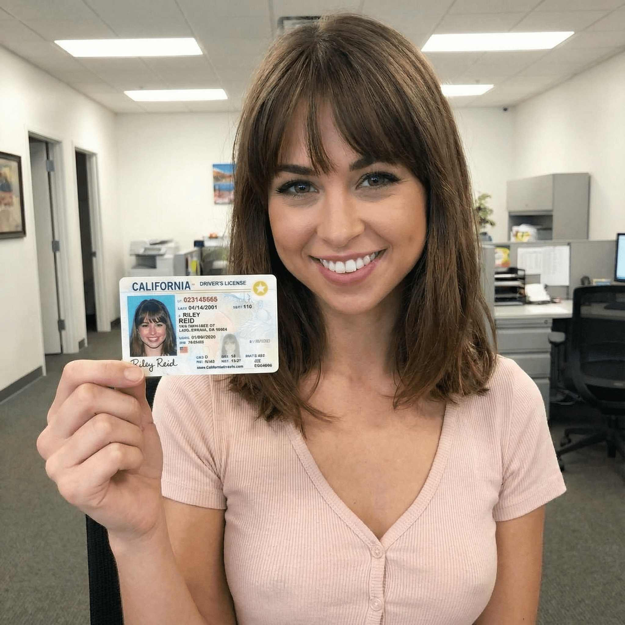 2048x2048 Riley Reid ID Card Photo. AI Art Generator. Easy Peasy.AI