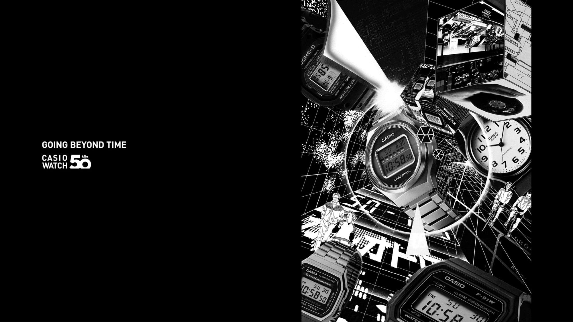 2000x1125 CASIO × KOSUKE KAWAMURA】CASIO Watch 50th Anniversary Artwork