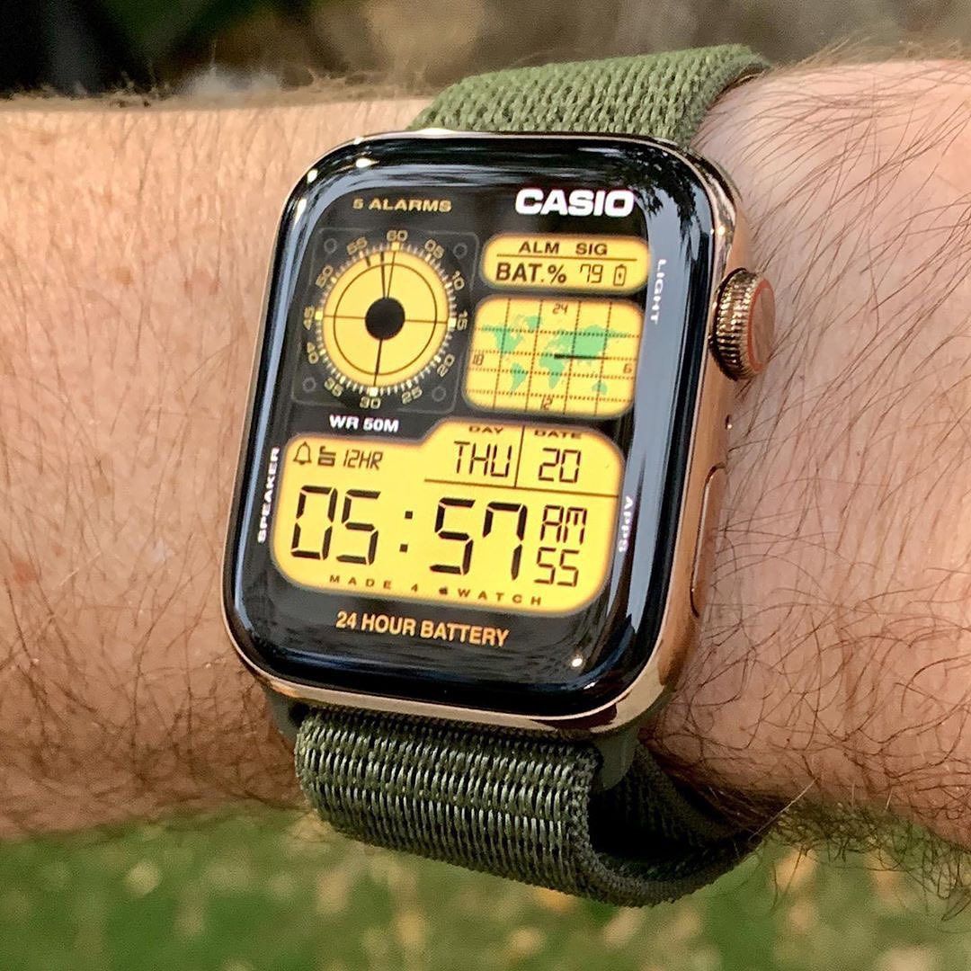 1080x1080 Custom Faces Casio Apple Watch Face Free Casio Face Apple Watch Digital Watch Face Watch Wallpaper