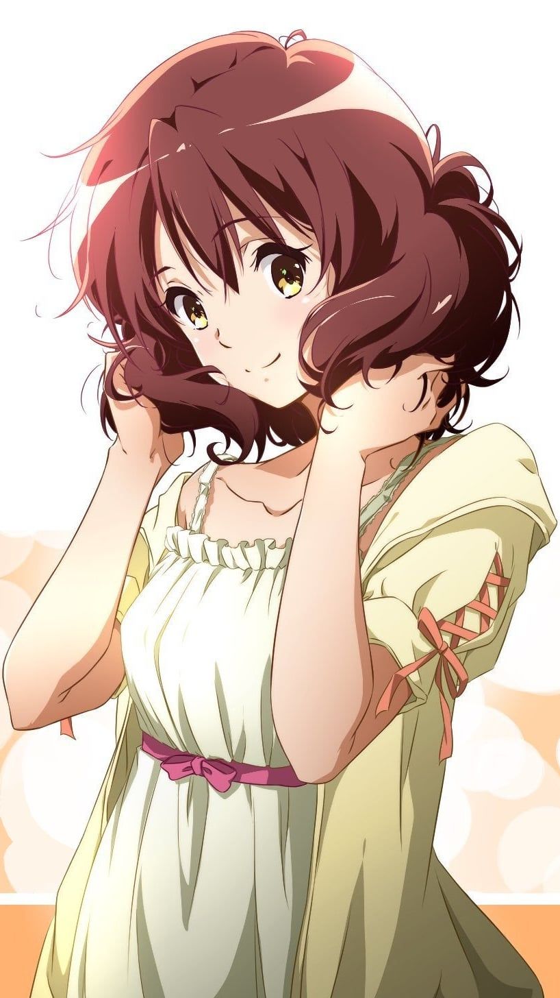 818x1456 A nice wallpaper of Kumiko with her fluffy hair! I edited it so that it's great for using as wallpaper! No I don't know the sauce, it was randomly on my phone