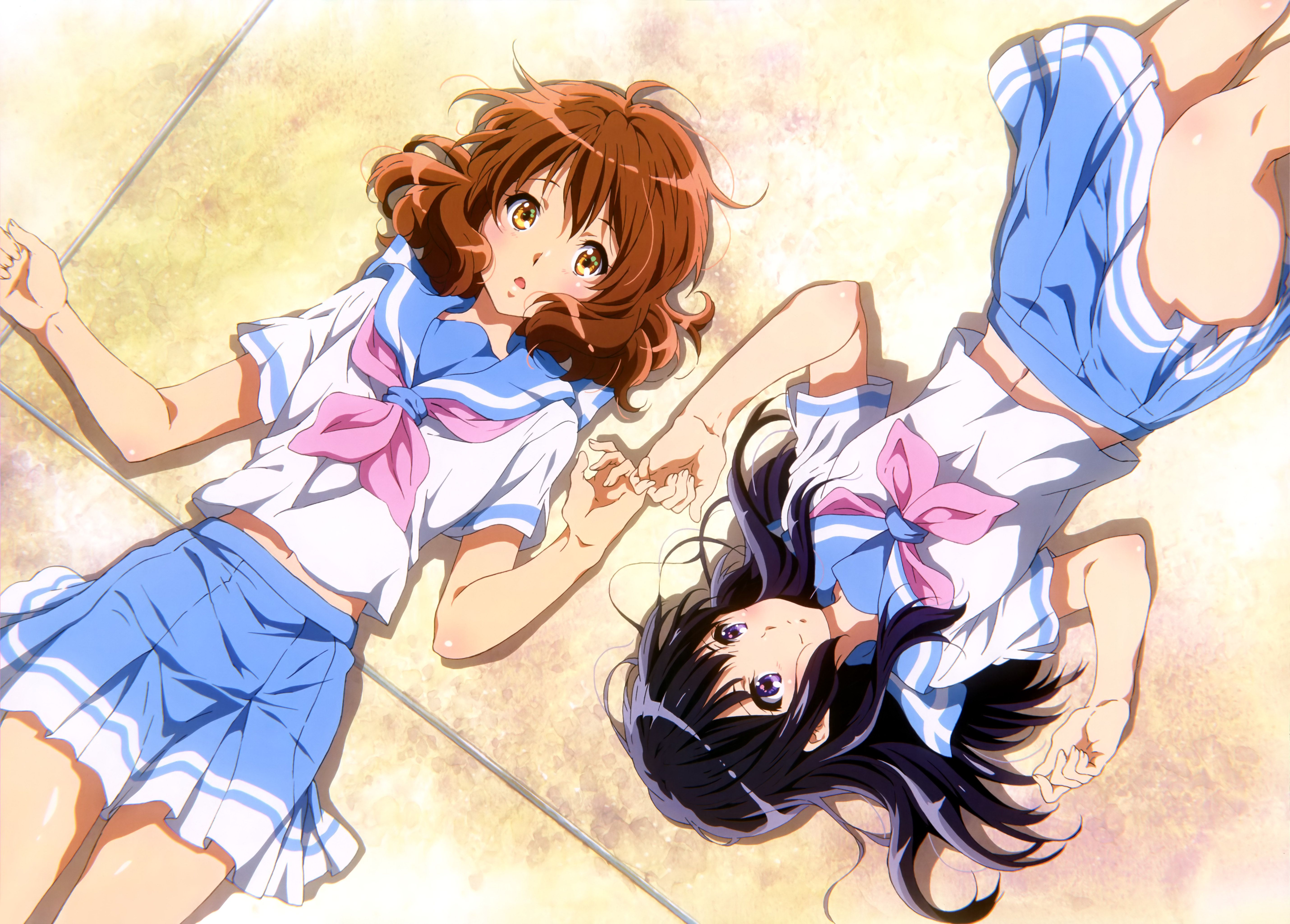 5721x4099 Phone wallpaper: Kumiko Oumae, Anime, Sound! Euphonium, Brown Eyes, Brown Hair, Reina Kousaka, School Uniform, Short Hair, Skirt 800135
