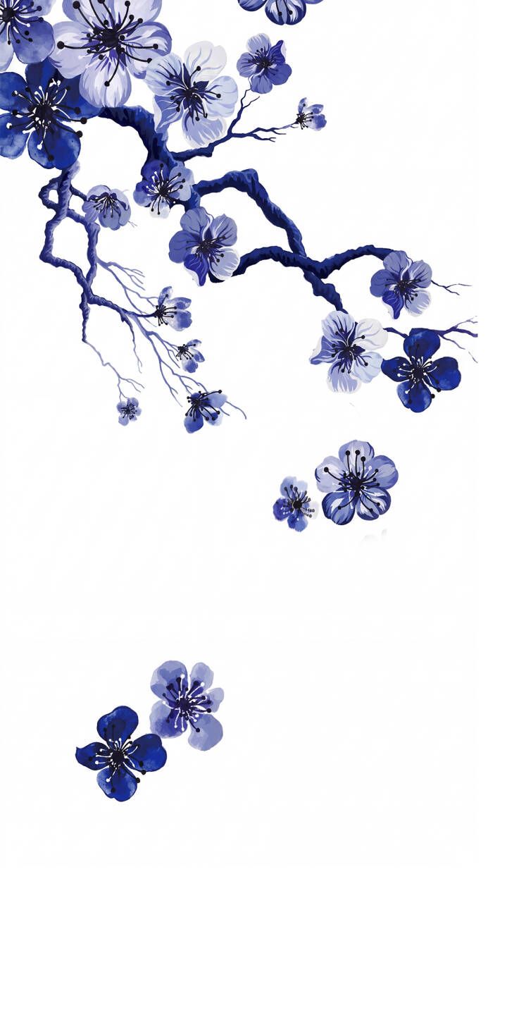 720x1440 Blue Cherry Blossom Wallpaper 1170x2532 Wallpaper For IPhone 12 13 IPhone 12 13 Pro