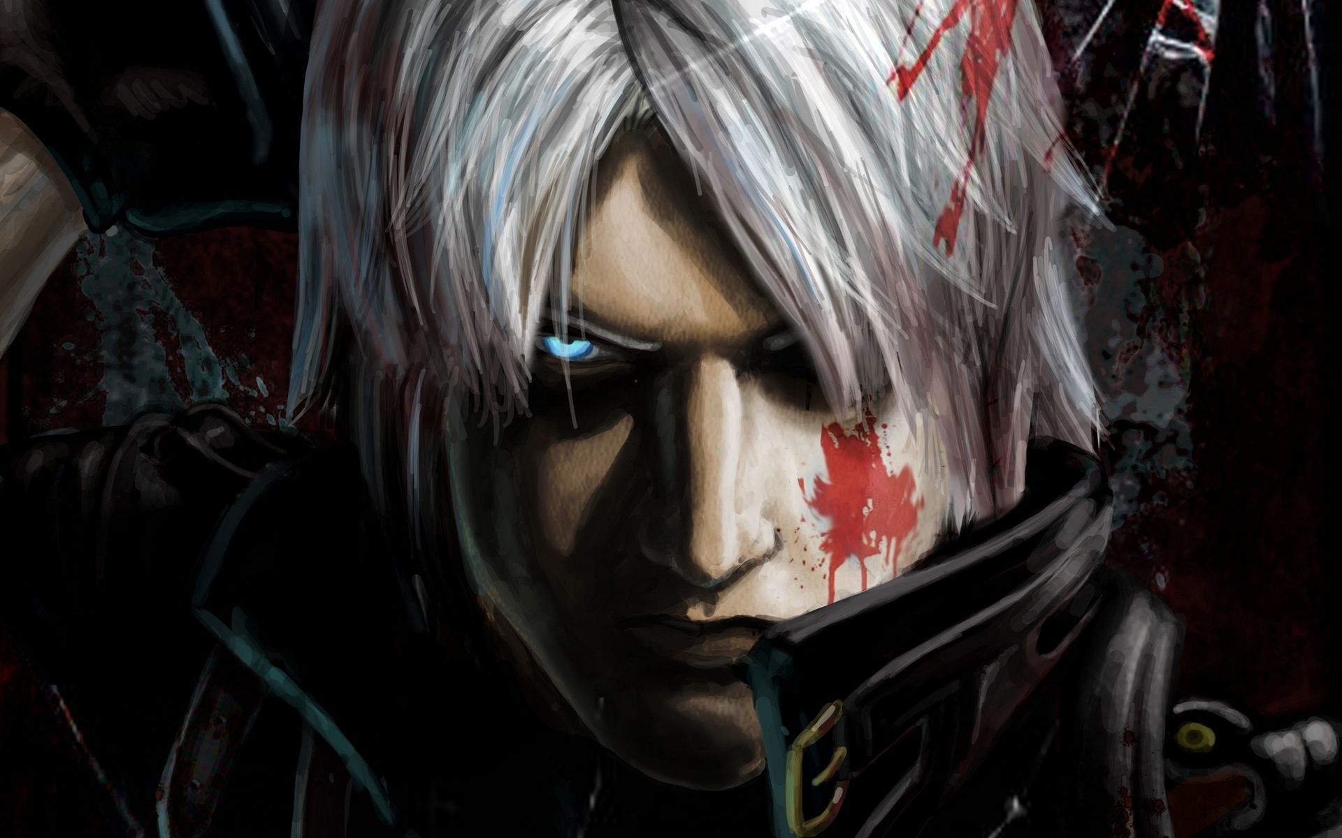 1920x1200 Wallpaper Fanart, Fanart, Hunter, Sword, Blood, Sword, Dante, Half Demon For Mobile And Desktop, Section игры, Resolution 1920x1200