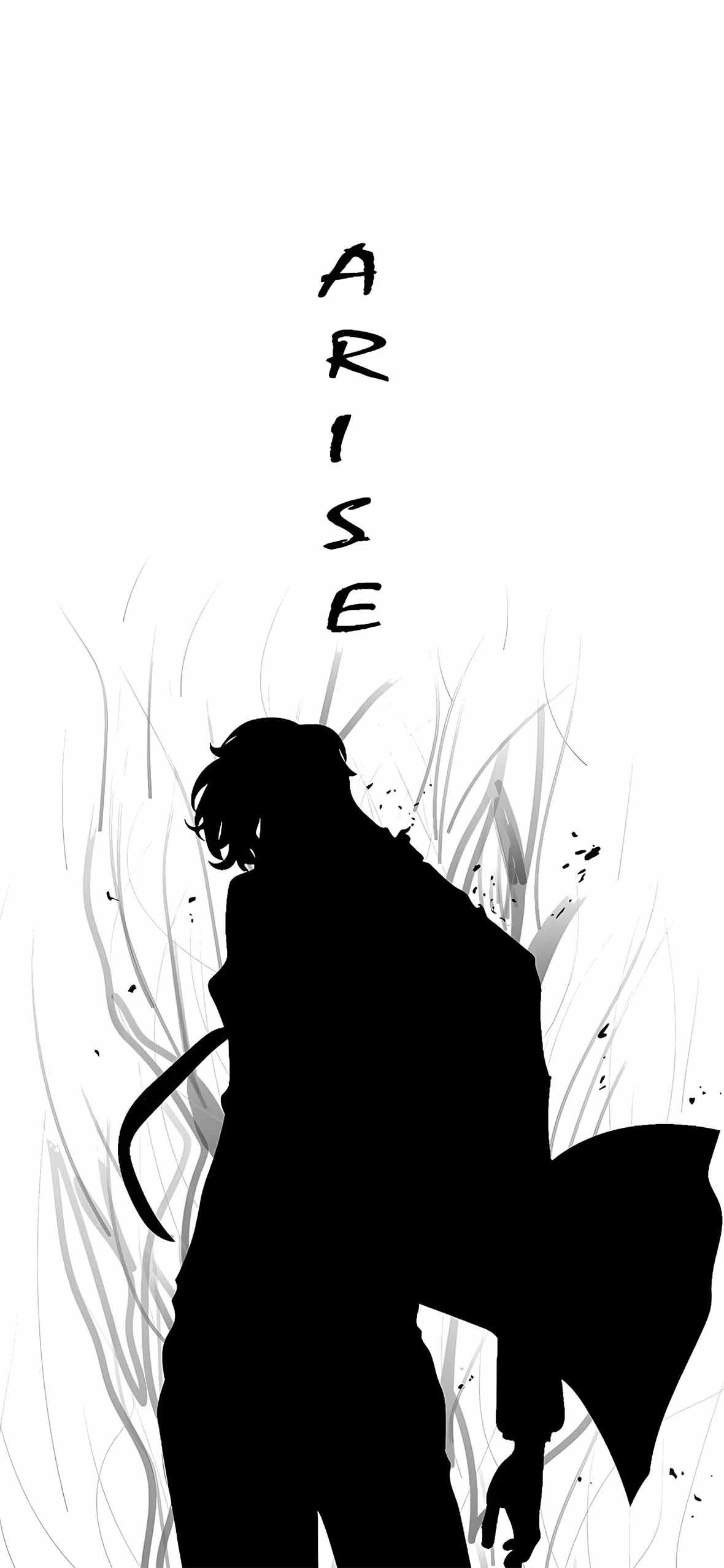 1180x2554 Sung Jinwoo Solo Leveling Minimalist Wallpaper
