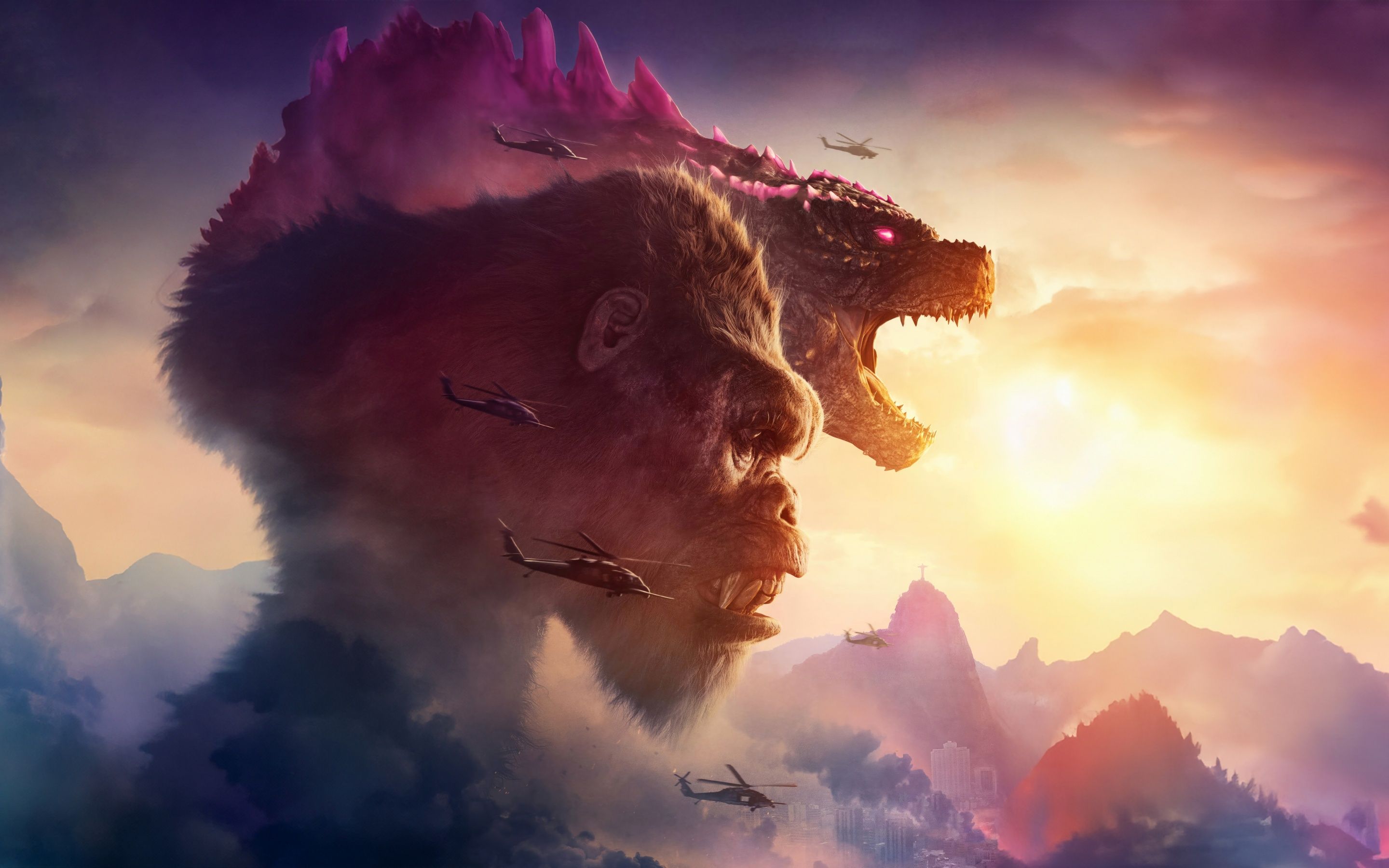 2880x1800 Godzilla x Kong: The New Empire Wallpaper 4K, Movie poster, 5K, 8K