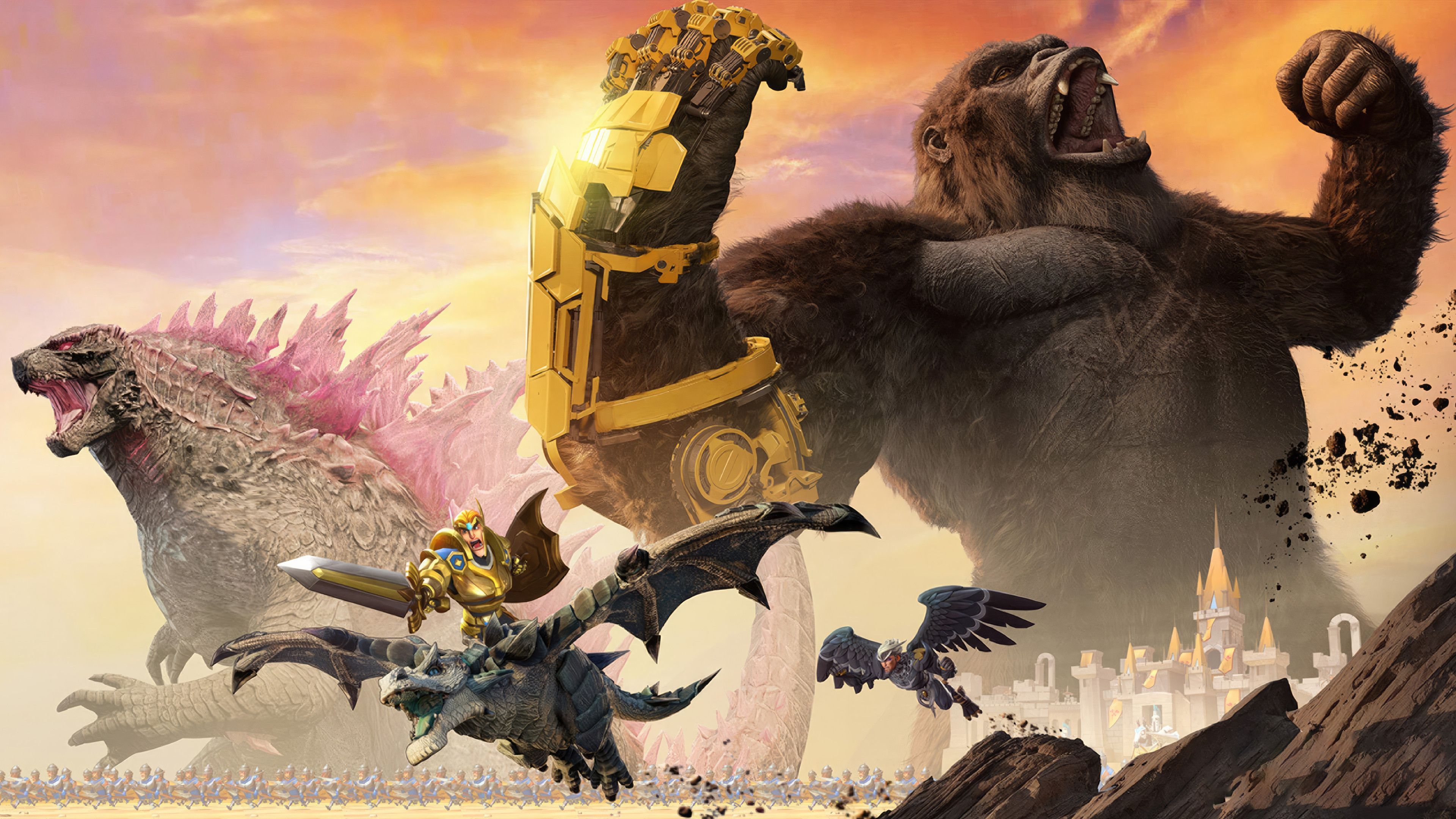 3840x2160 Godzilla x Kong The New Empire Wallpaper HD