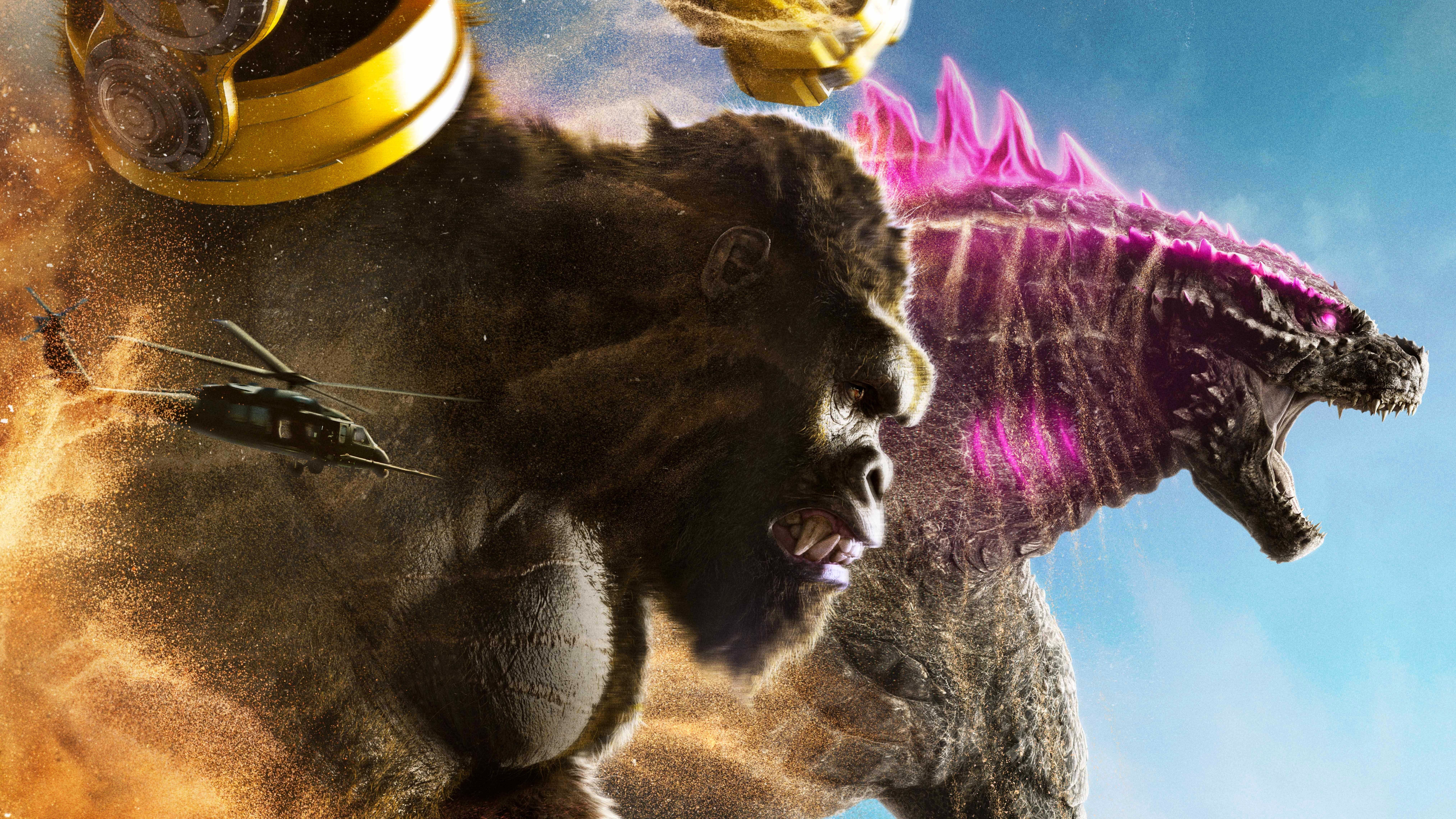 8100x4557 Godzilla X Kong The New Empire Wallpaper 4K for Desktop