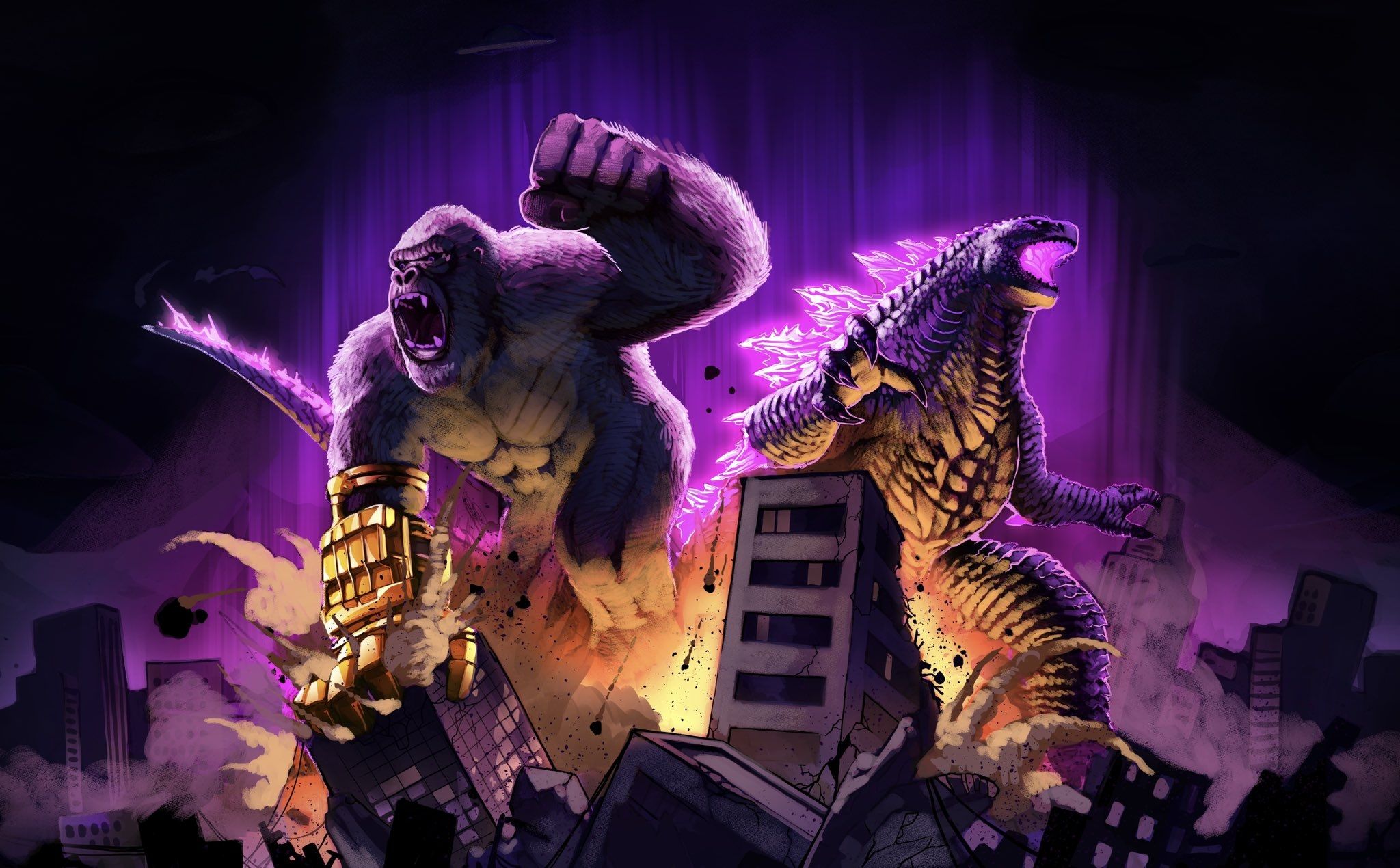 2048x1270 Godzilla X Kong: The New Empire Wallpaper and Background: Free HD Download