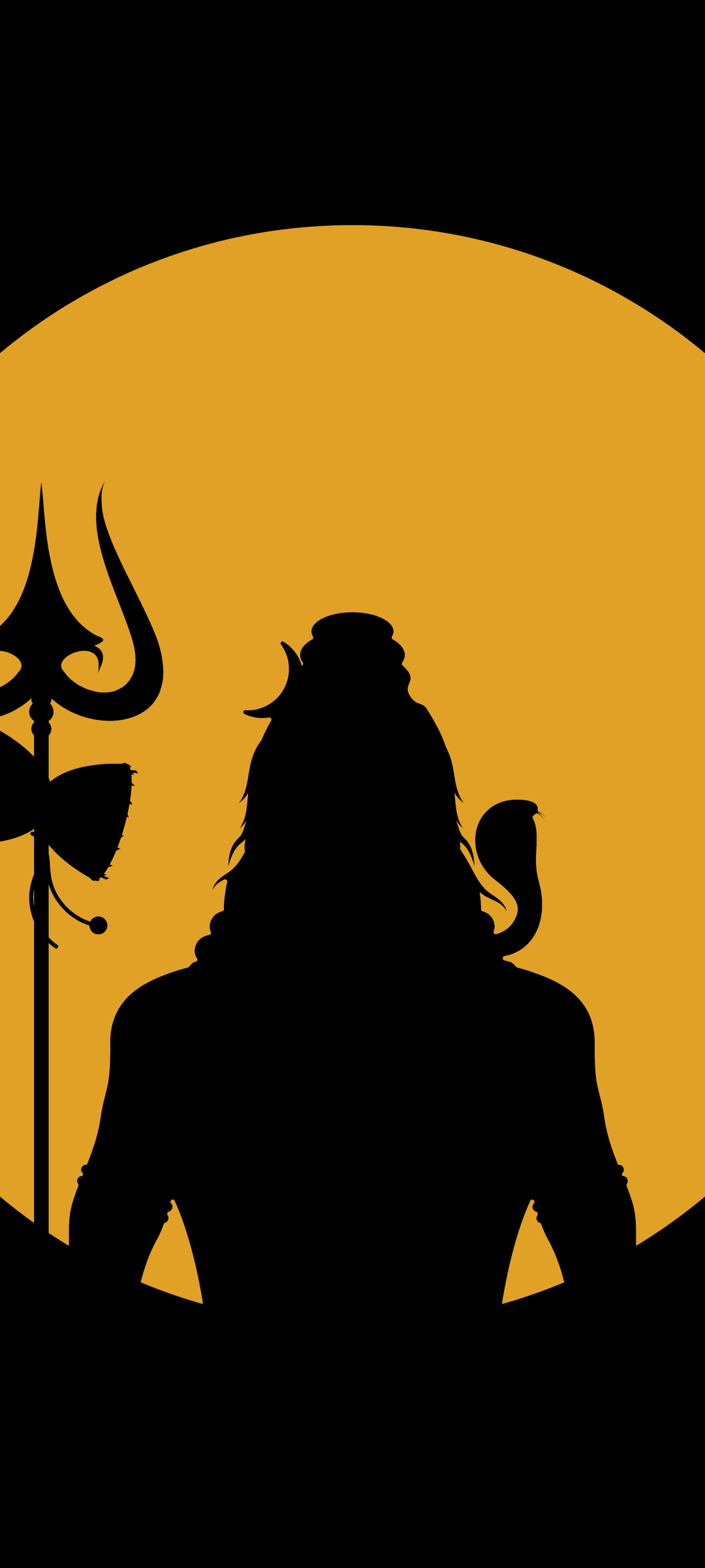 1080x2400 Lord Shiva Wallpaper 4K, 12K, Black background, Silhouette