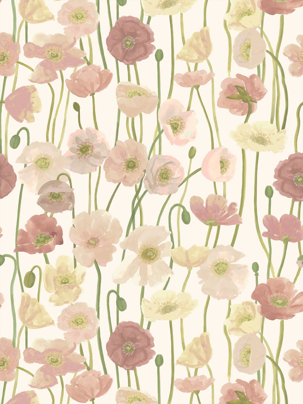 1065x1420 'Icelandic Poppies' Wallpaper