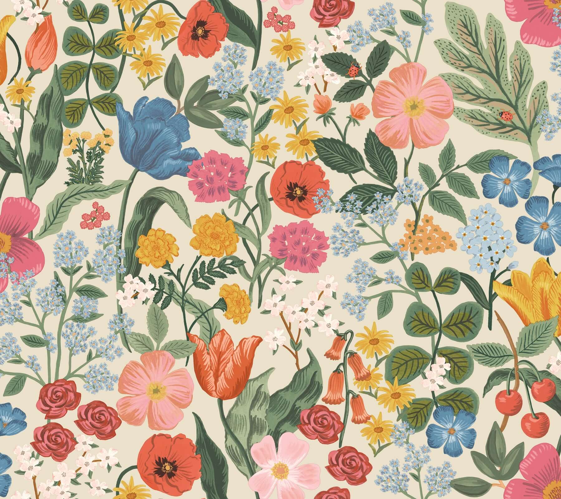1800x1600 York Wallcoverings. Cream Blossom Wallpaper. Rifle Paper Co