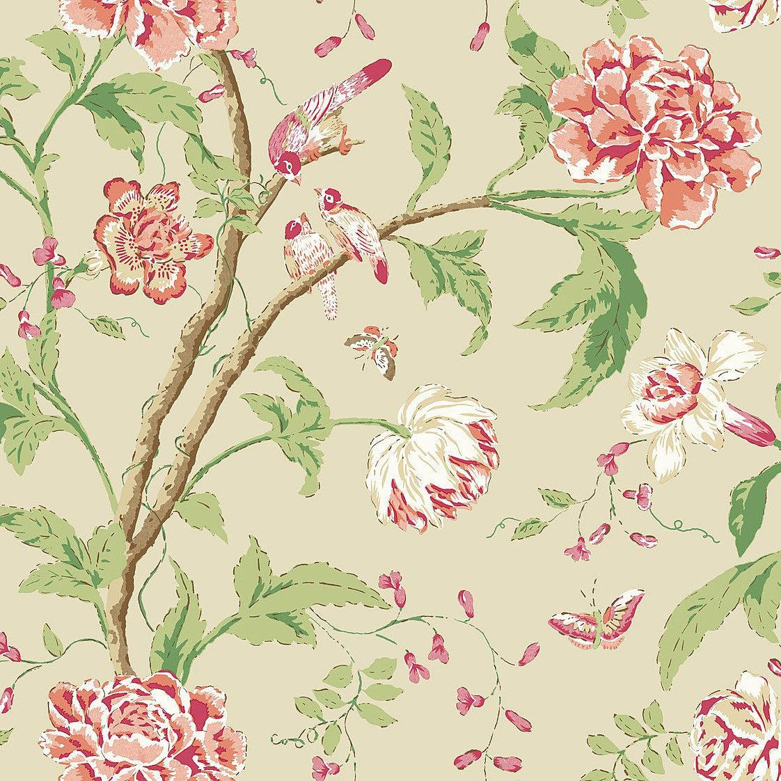 1122x1122 Wallpaper Floral Wallpaper // Cream & Coral