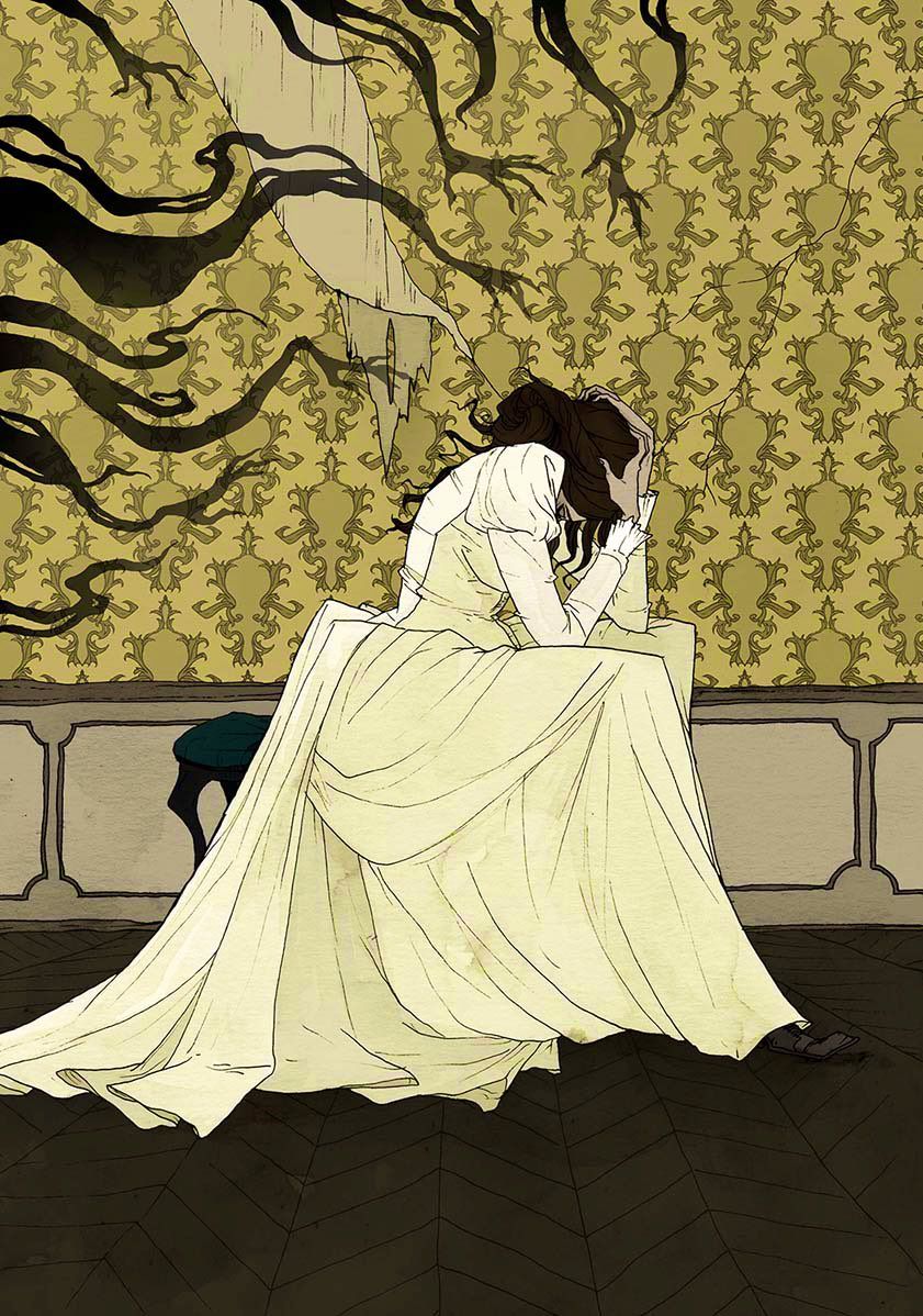 841x1198 It is the strangest yellow, that wallpaper! It makes me think of all the yellow things I ever saw beautiful ones like buttercups, but old foul, bad yellow things. The