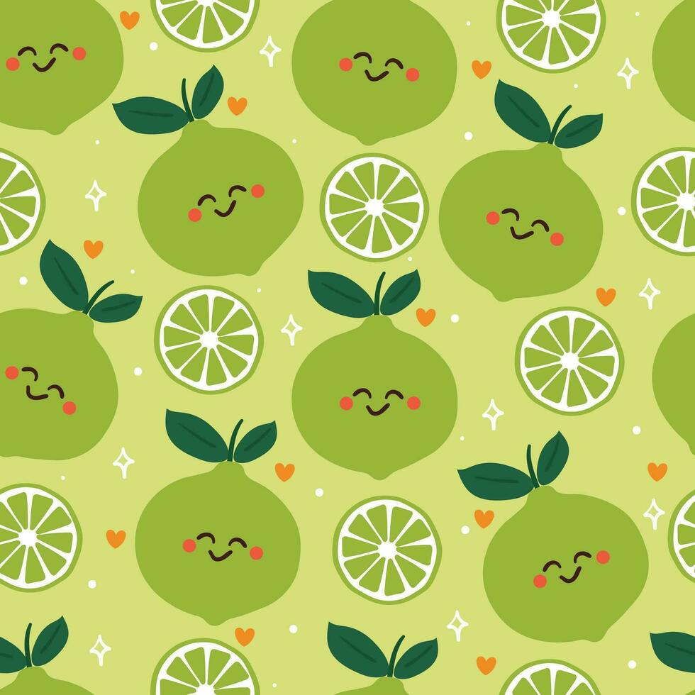 980x980 seamless pattern cartoon lime character. cute fruit wallpaper for gift wrap paper, textile