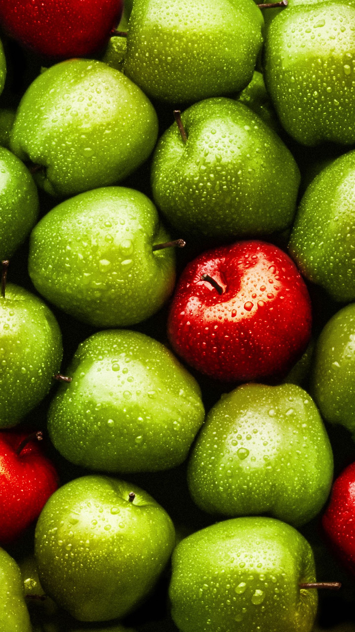 1440x2560 Wallpaper Red Apple and Green Fruits, Background Free Image