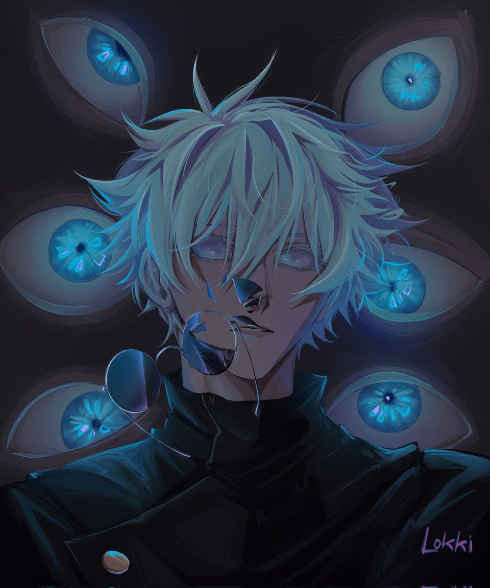 1000x1200 This is nearly how i see his six eyes. It makes me go obsessed fr #GojoSatoru #jjk #JujutsuKaisen