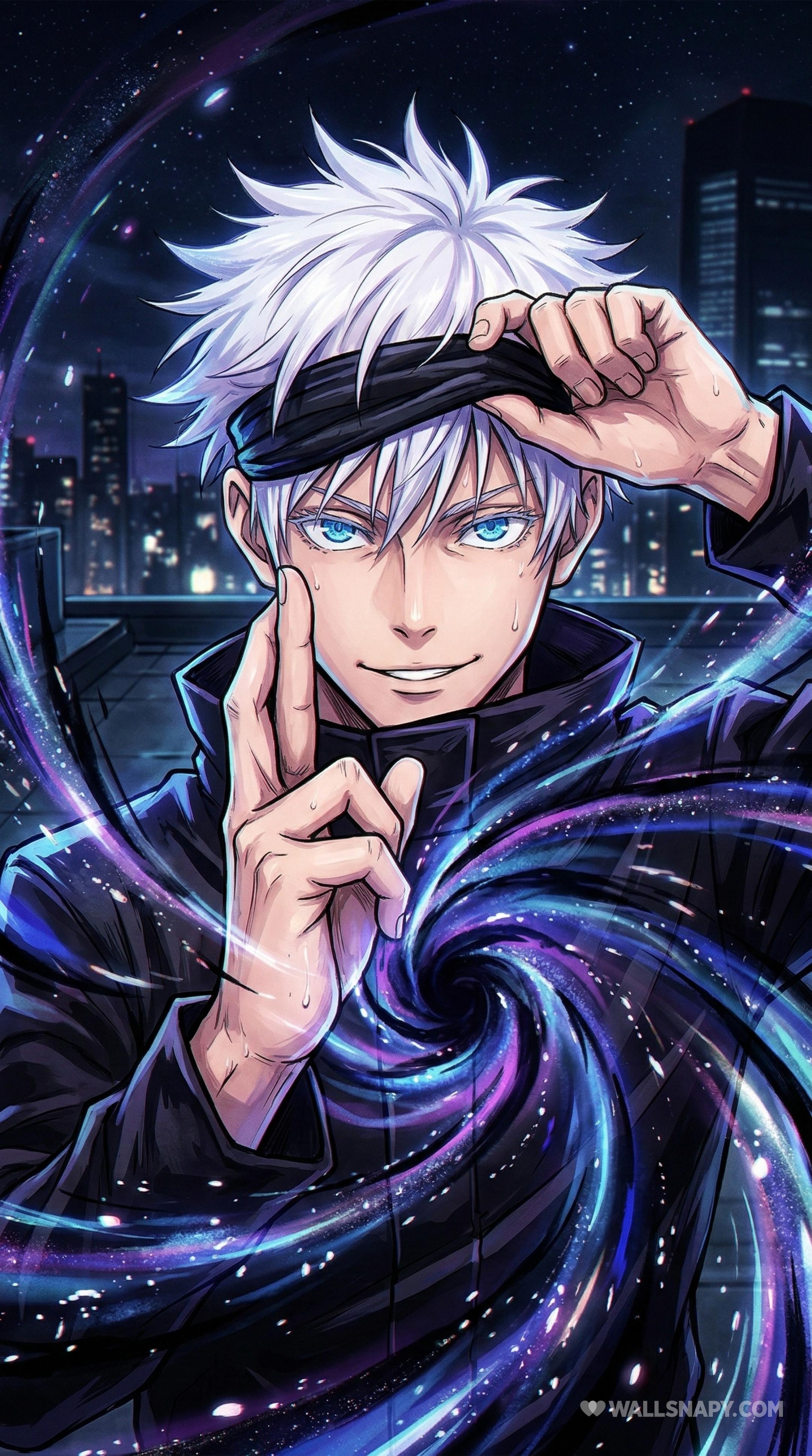 2160x3870 Gojo satoru six eyes awakening cosmic energy art 4k wallpaper