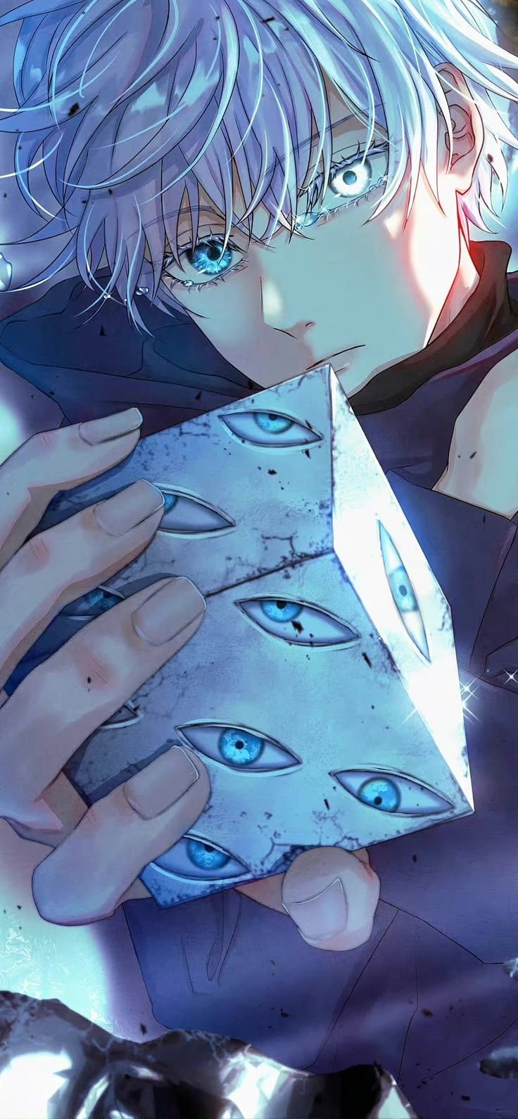736x1591 Gojo out of the cube. Gojo satoru six eyes, Jujutsu kaisen gojo six eyes, Gojo