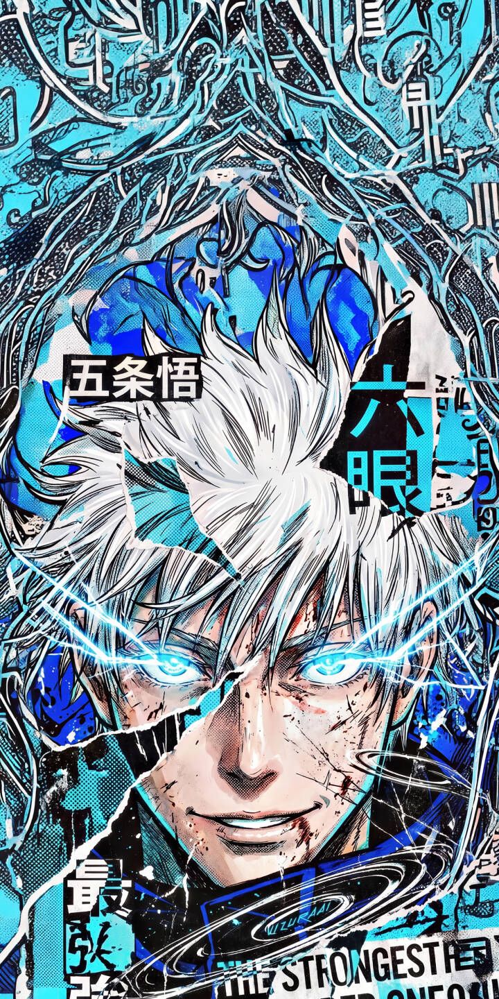 720x1440 Satoru Gojo Six Eyes Mobile 4K Wallpaper