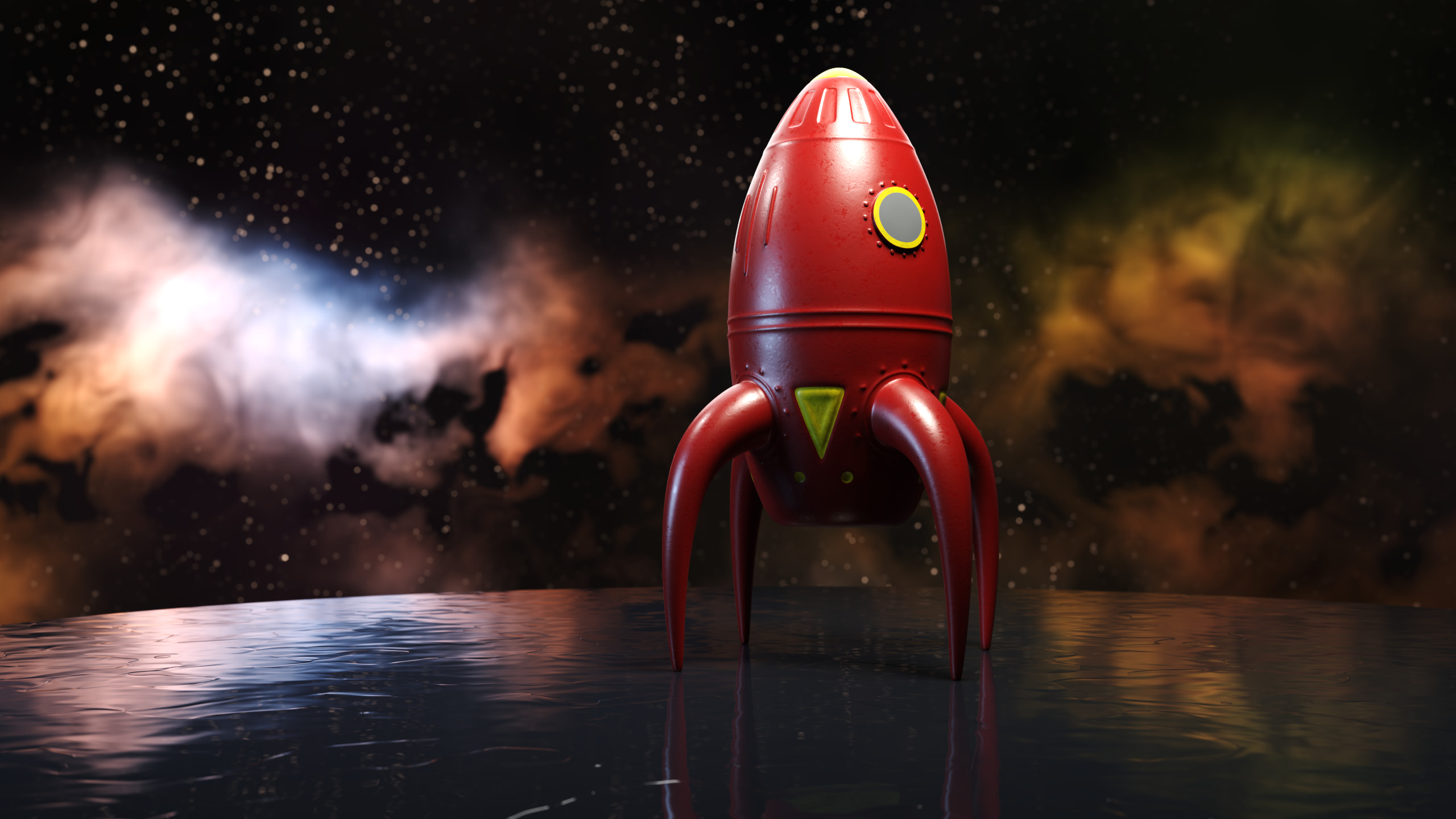 2560x1440 Fallout 4 Toy Rocket ship • Serge Émond